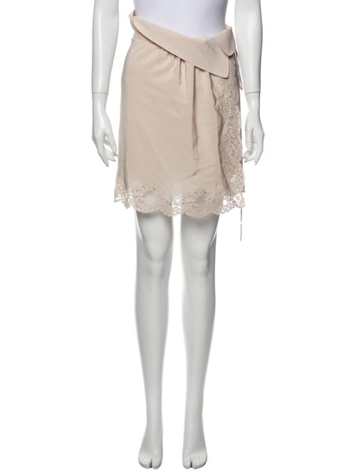 Chloé Silk Mini Skirt Pink