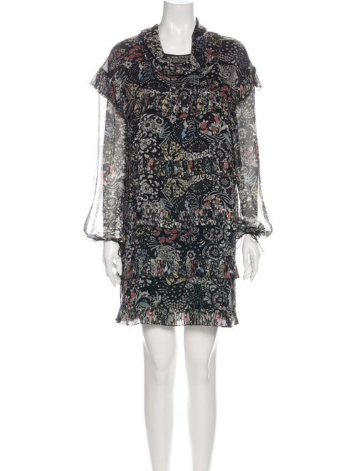Chloé Silk Mini Dress Black