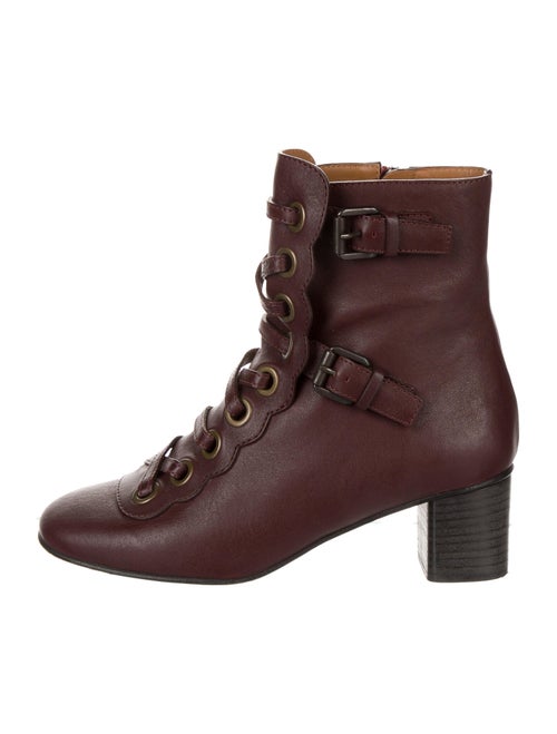 Chloé Leather Combat Boots