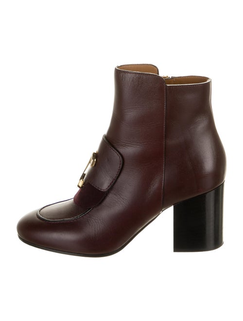 Chloé Leather Boots Purple