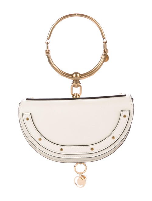 Chloé Small Nile Minaudière Bracelet Bag White