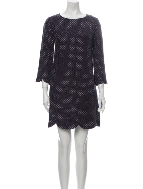 Chloé Polka Dot Print Mini Dress Blue