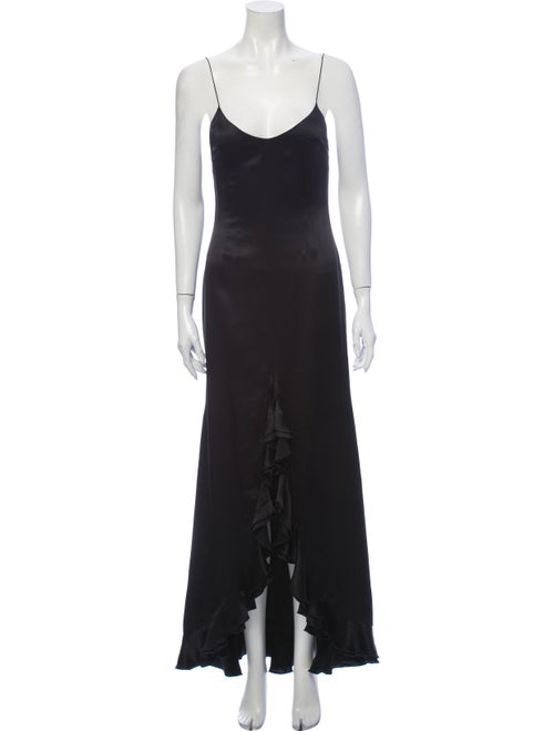 Chloé Silk Long Dress Black