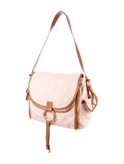 Chloé Embroidered Canvas Diaper Bag