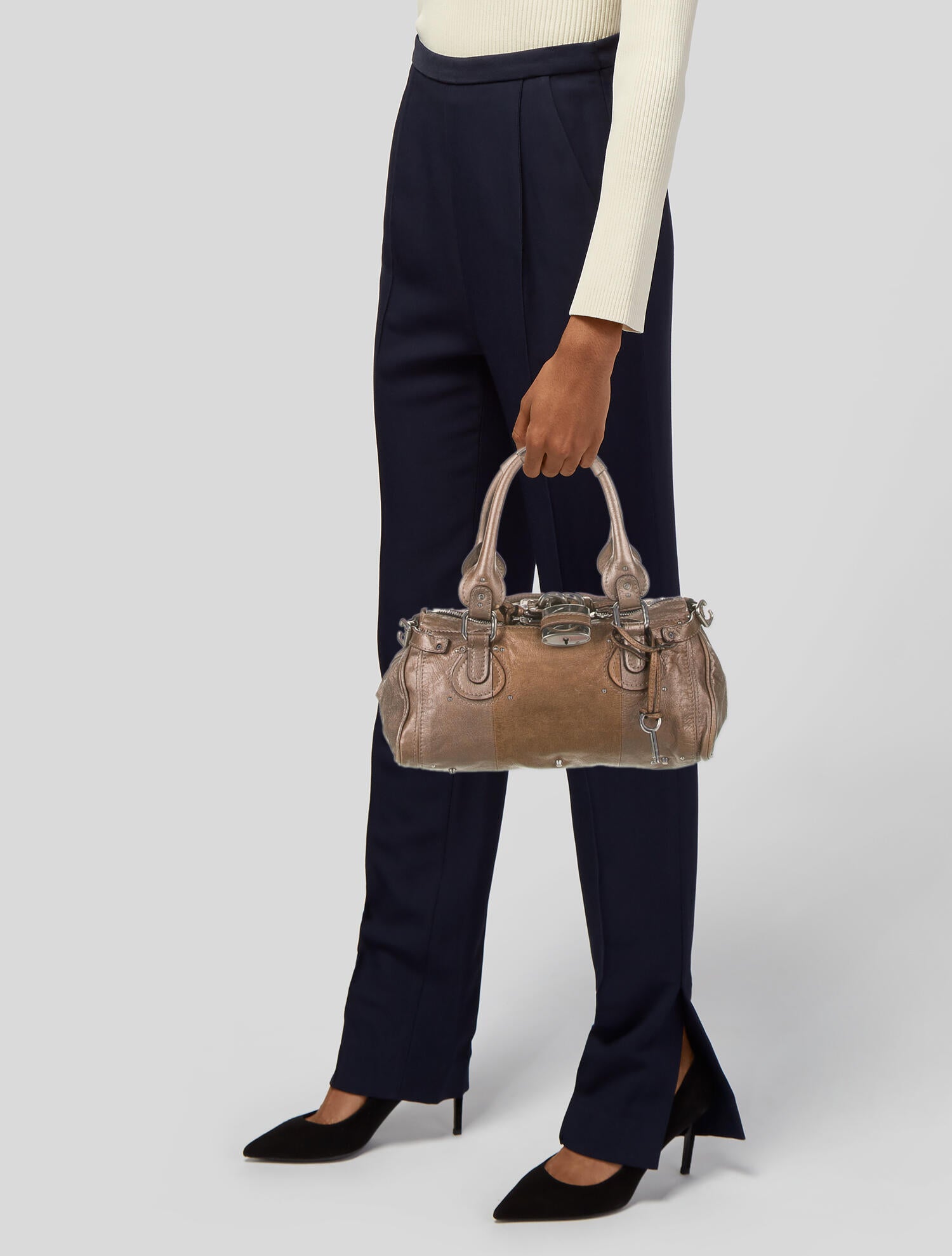 Chloé Metallic Paddington Bag - Metallic Shoulder Bags, Handbags