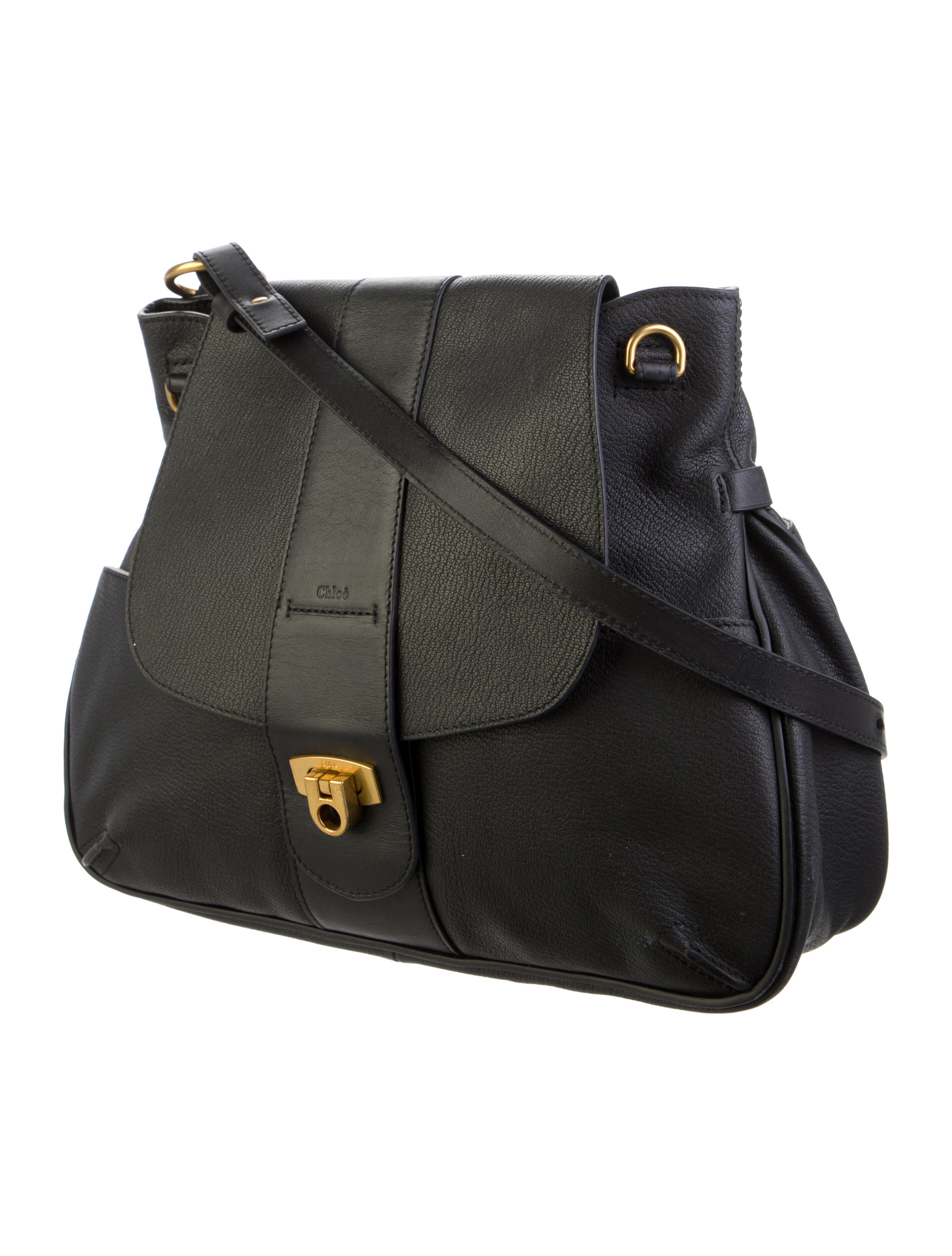 Chloé Medium Leather Crossbody Bag Black Shoulder Bags, Handbags