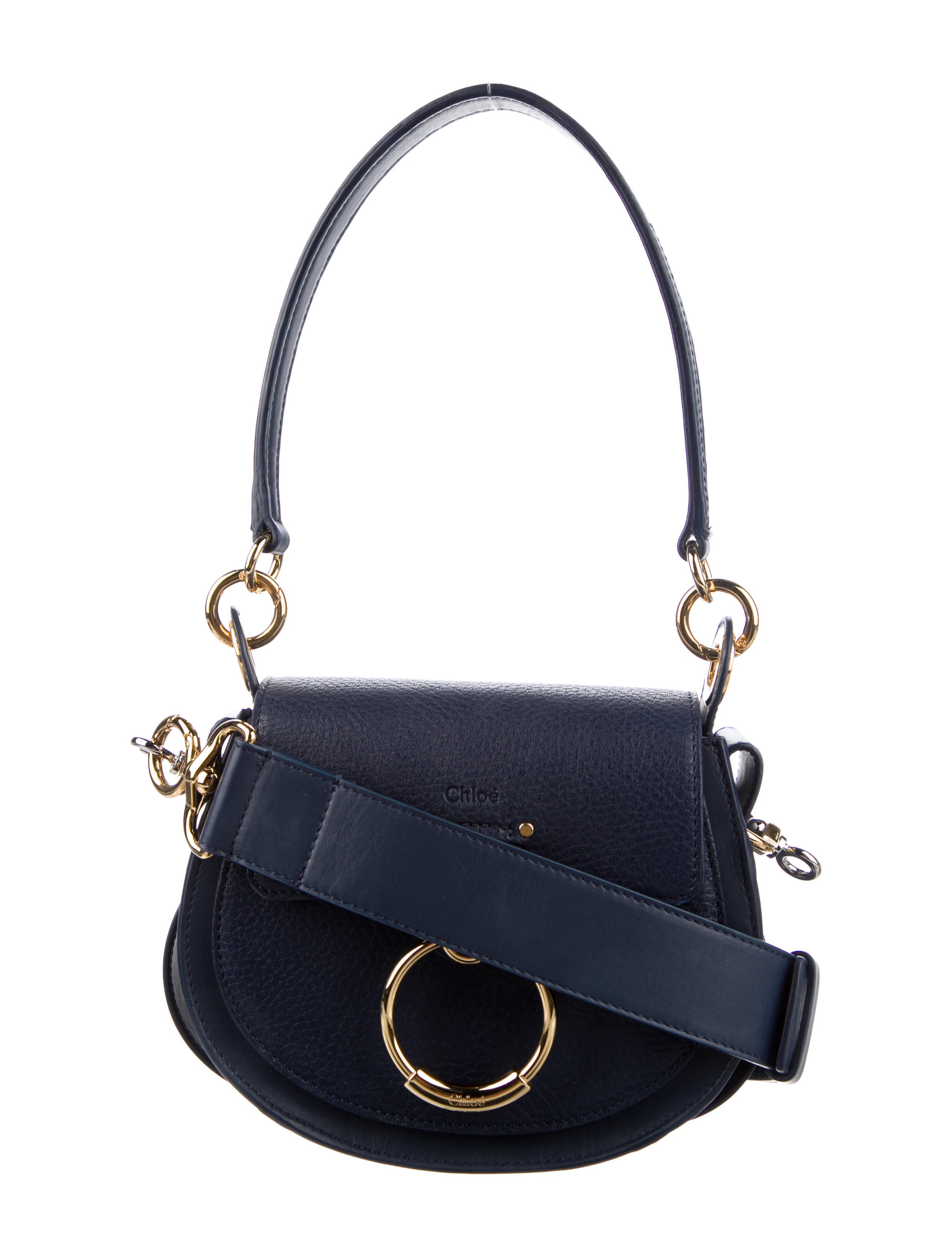 Chloé Solid Leather Crossbody Bag Blue Crossbody Bags, Handbags CHL220550 The RealReal