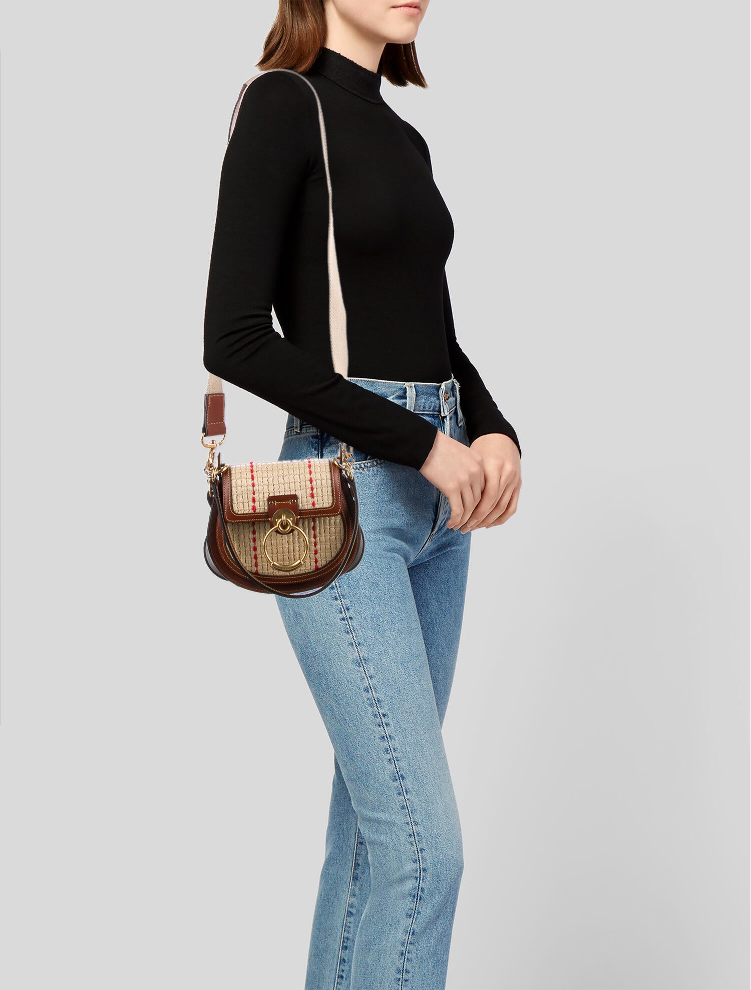 Chloé Straw Shoulder Bag Brown Shoulder Bags, Handbags CHL221588