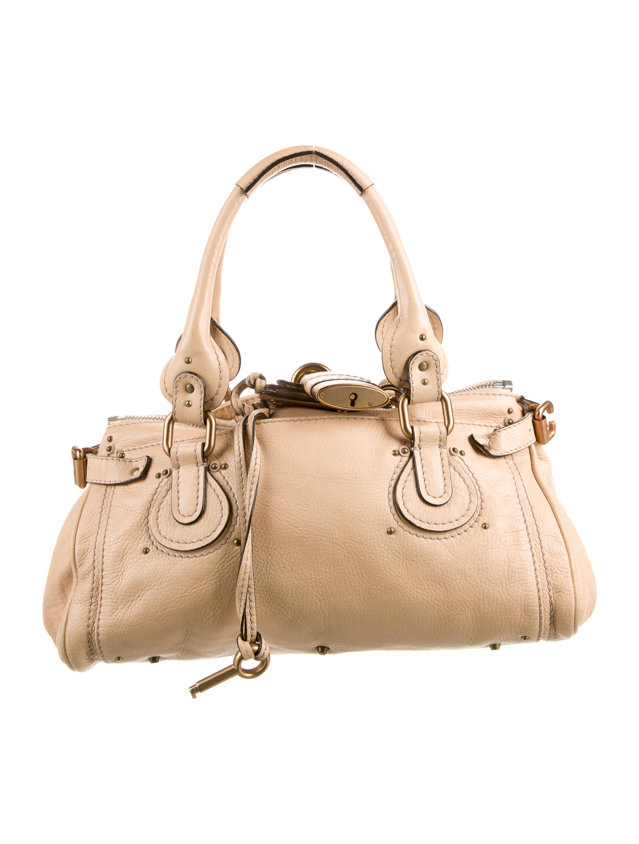 Chloé Paddington Shoulder Bag Neutrals Shoulder Bags, Handbags CHL222444 The RealReal