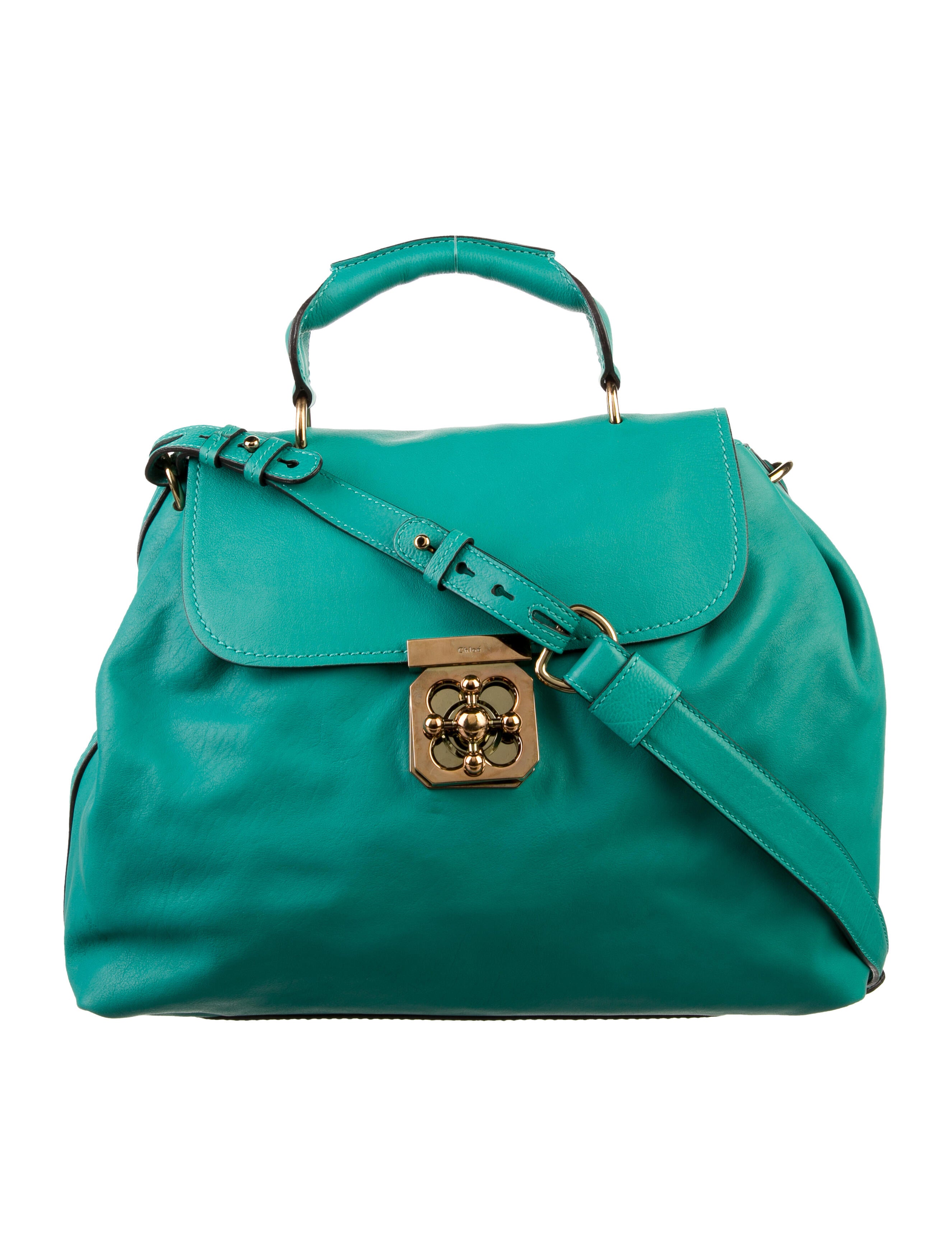 Chloé Leather Silverado Bag Blue Shoulder Bags, Handbags CHL60835