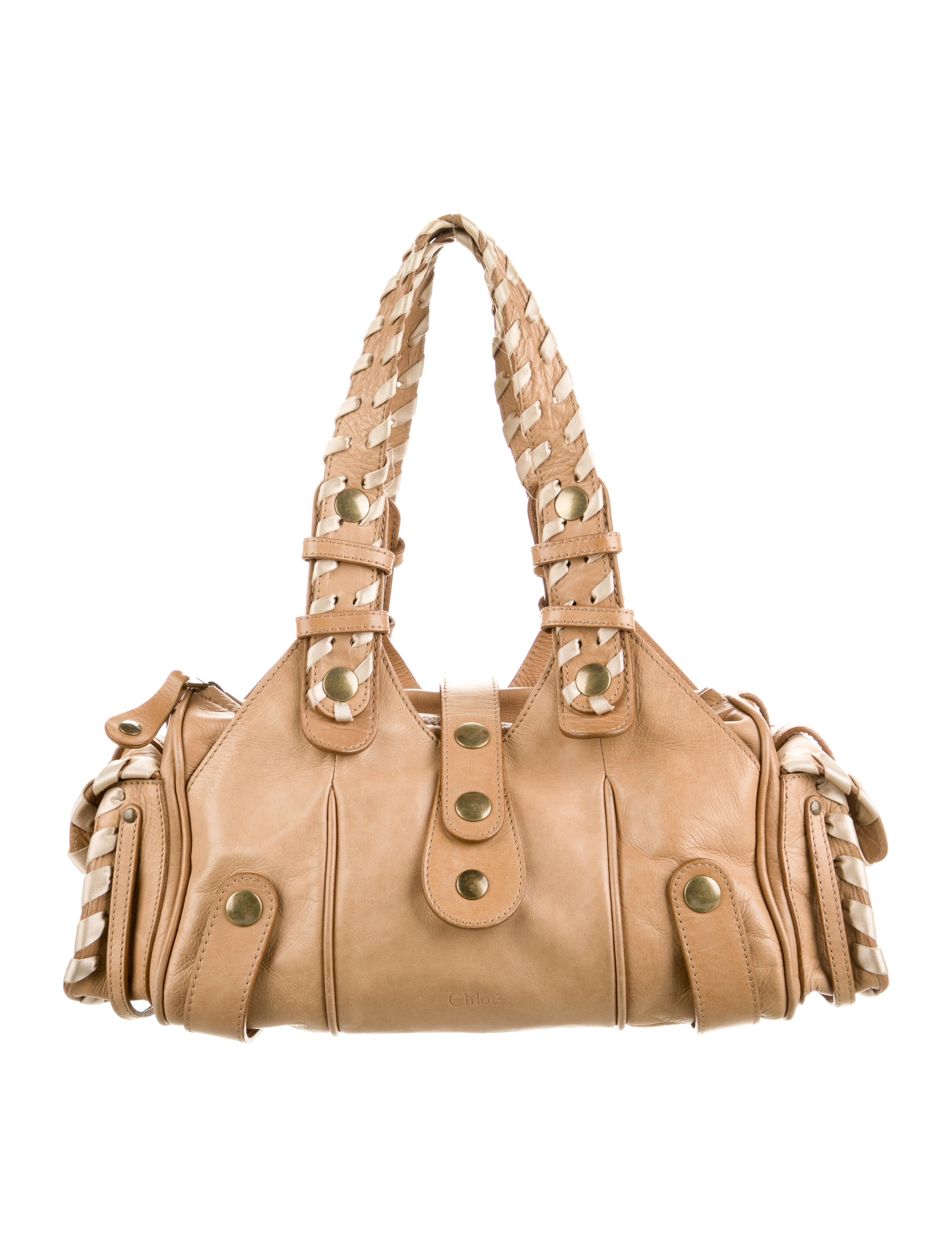 Chloé Textured Leather Shoulder Bag Neutrals Shoulder Bags, Handbags
