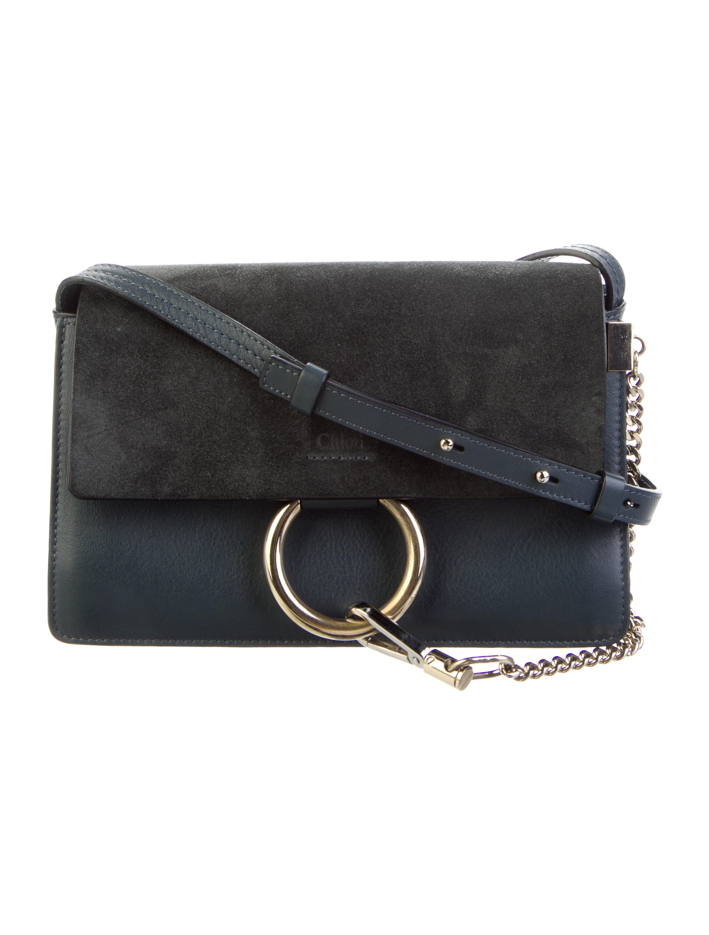 Chloé Leather Suede Crossbody Bag Blue Crossbody Bags, Handbags CHL221984 The RealReal