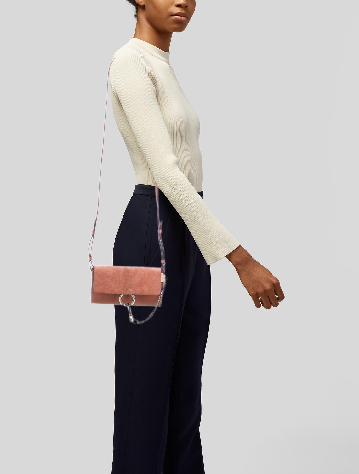 Chloé Embossed Mini Crossbody Bag Pink Crossbody Bags, Handbags