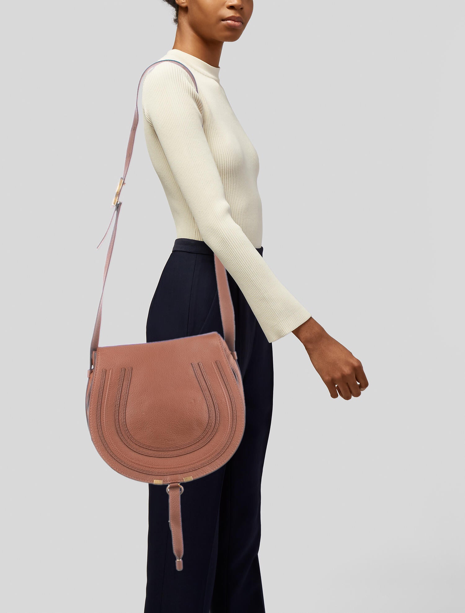 Chloé Leather Saddle Crossbody Bag Brown Crossbody Bags, Handbags