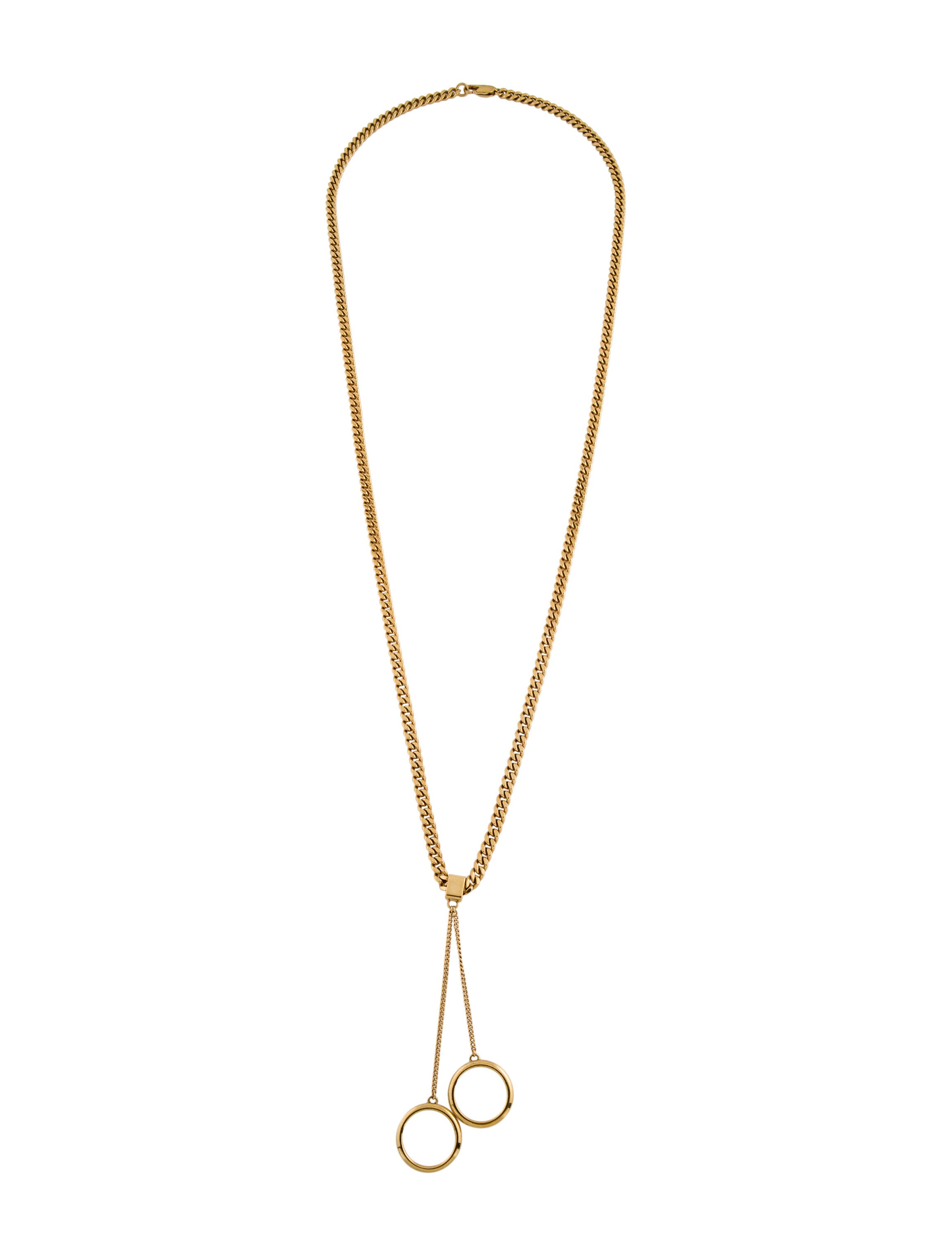Chloé 'Carly' Ring Necklace Gold, Brass Pendant Necklace, Necklaces