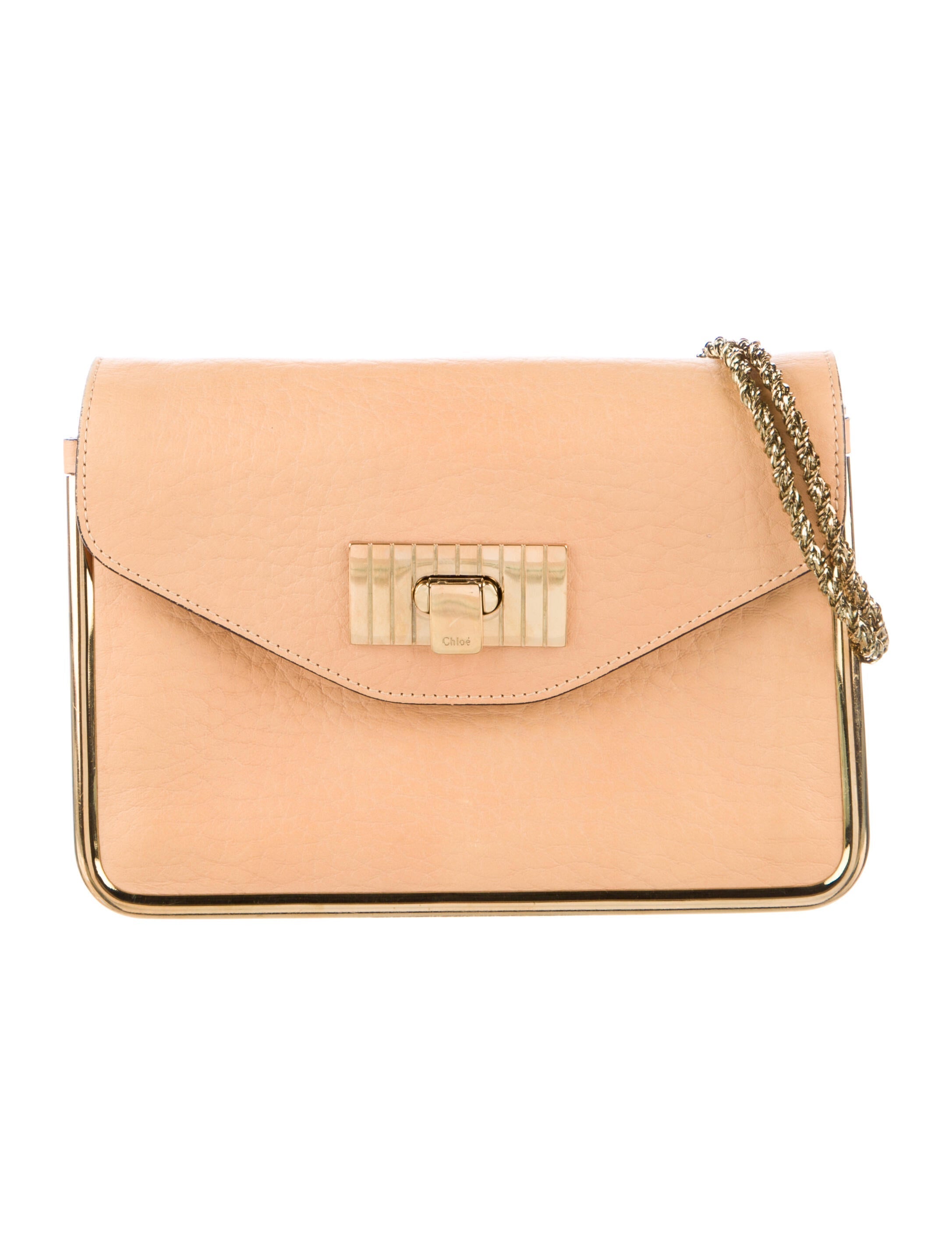 Chloé Leather Shoulder Bag Neutrals Shoulder Bags, Handbags