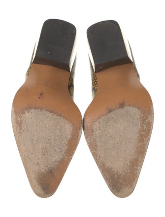 Chloé Leather Animal Print Western Boots