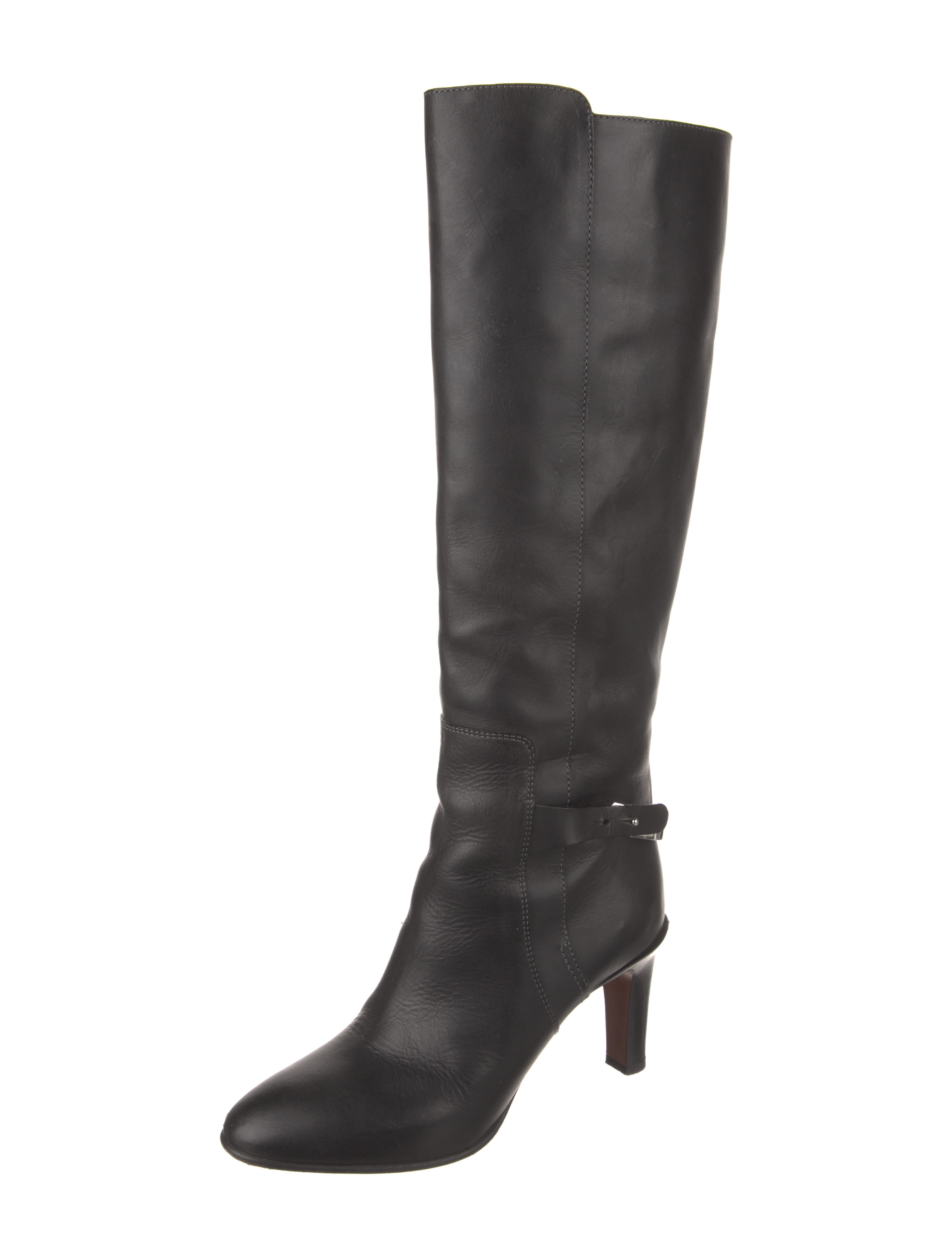 Chanel Interlocking CC Logo Leather Riding Boots Black Boots, Shoes CHA791240 The RealReal