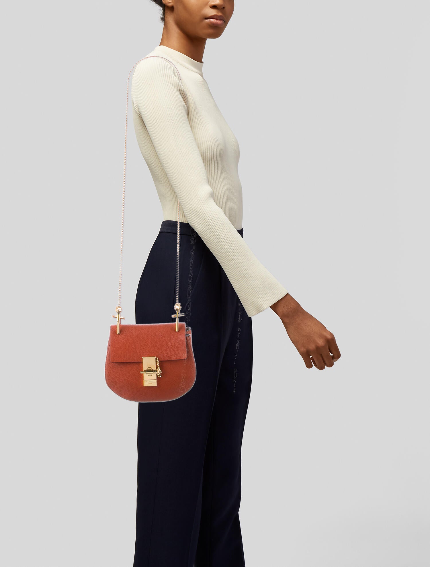 Chloé Leather Crossbody Bag Red Crossbody Bags, Handbags CHL236061