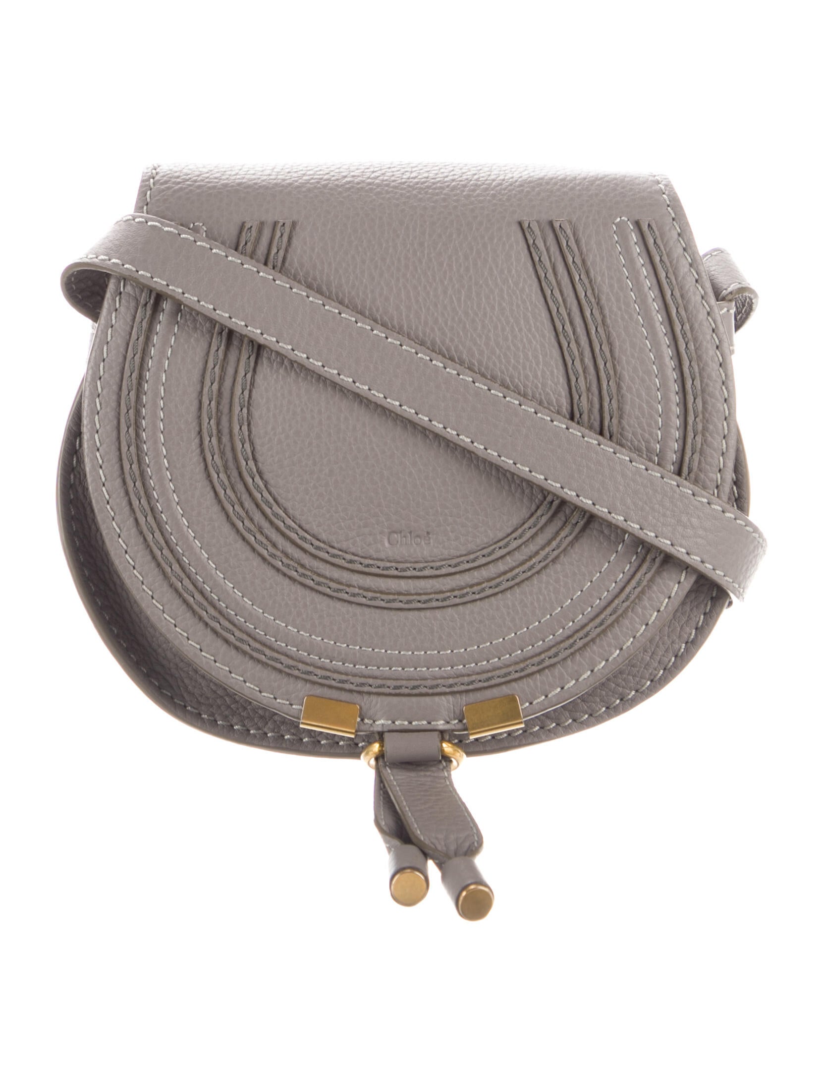 Chloé Small Marcie Crossbody Bag Grey Crossbody Bags, Handbags CHL236514 The RealReal
