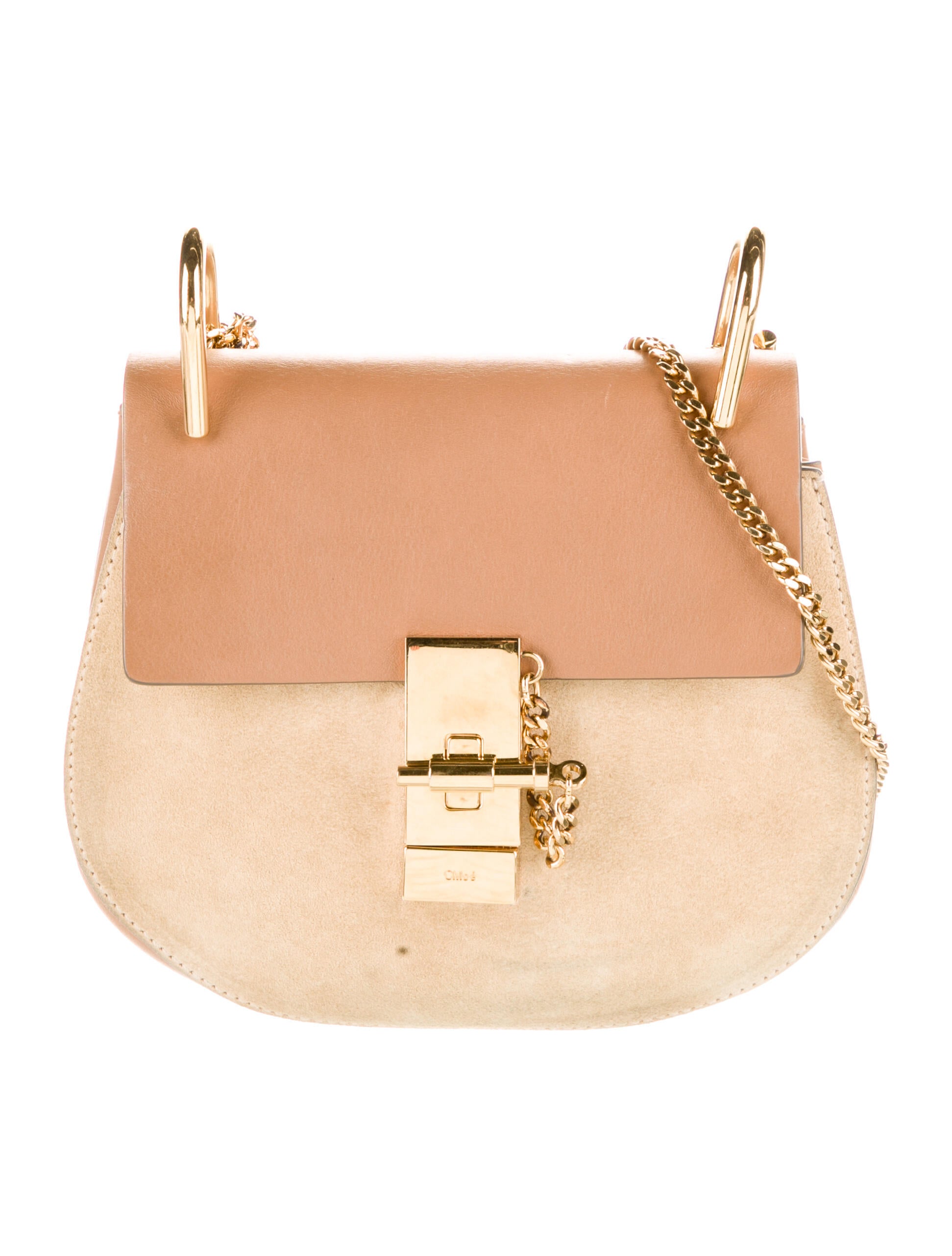 Chloé Small Drew Suede Crossbody Bag Brown Crossbody Bags, Handbags CHL238587 The RealReal