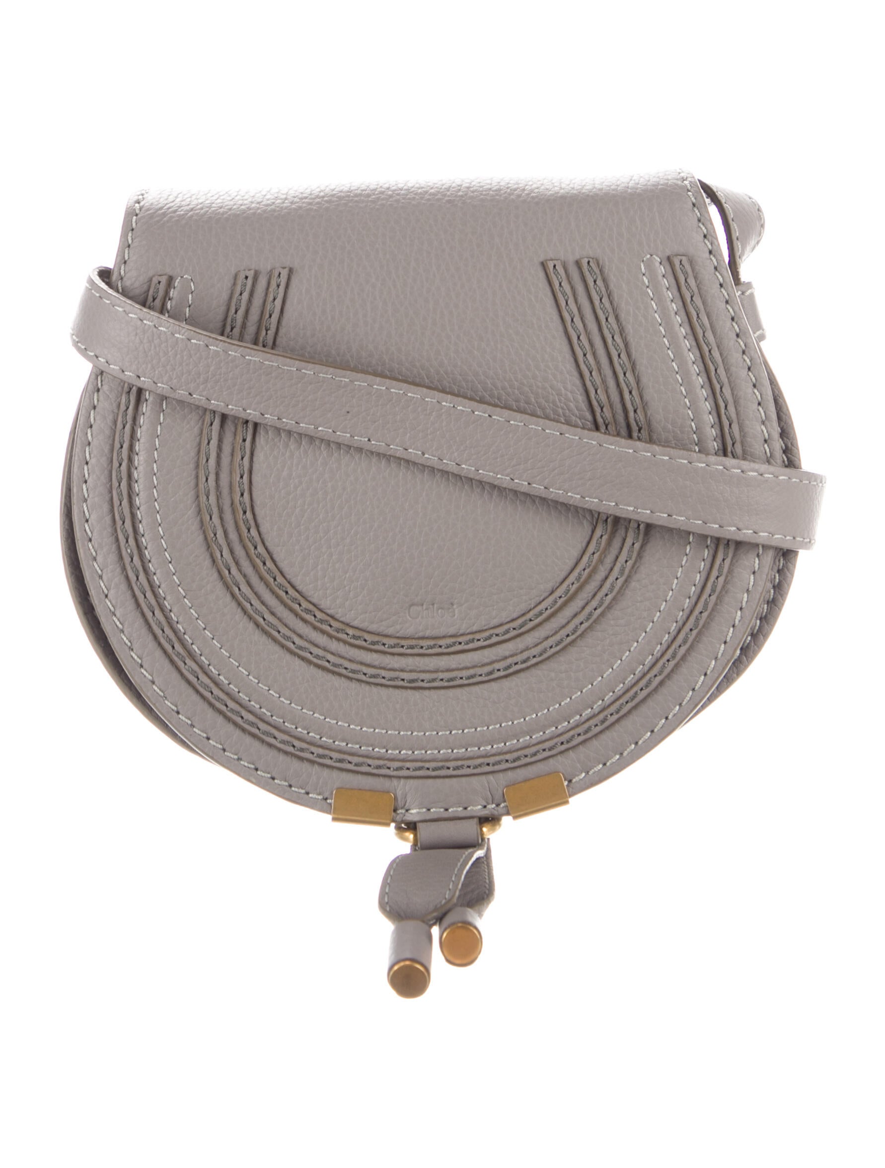 Chloé Mini Marcie Crossbody Bag Grey Crossbody Bags, Handbags