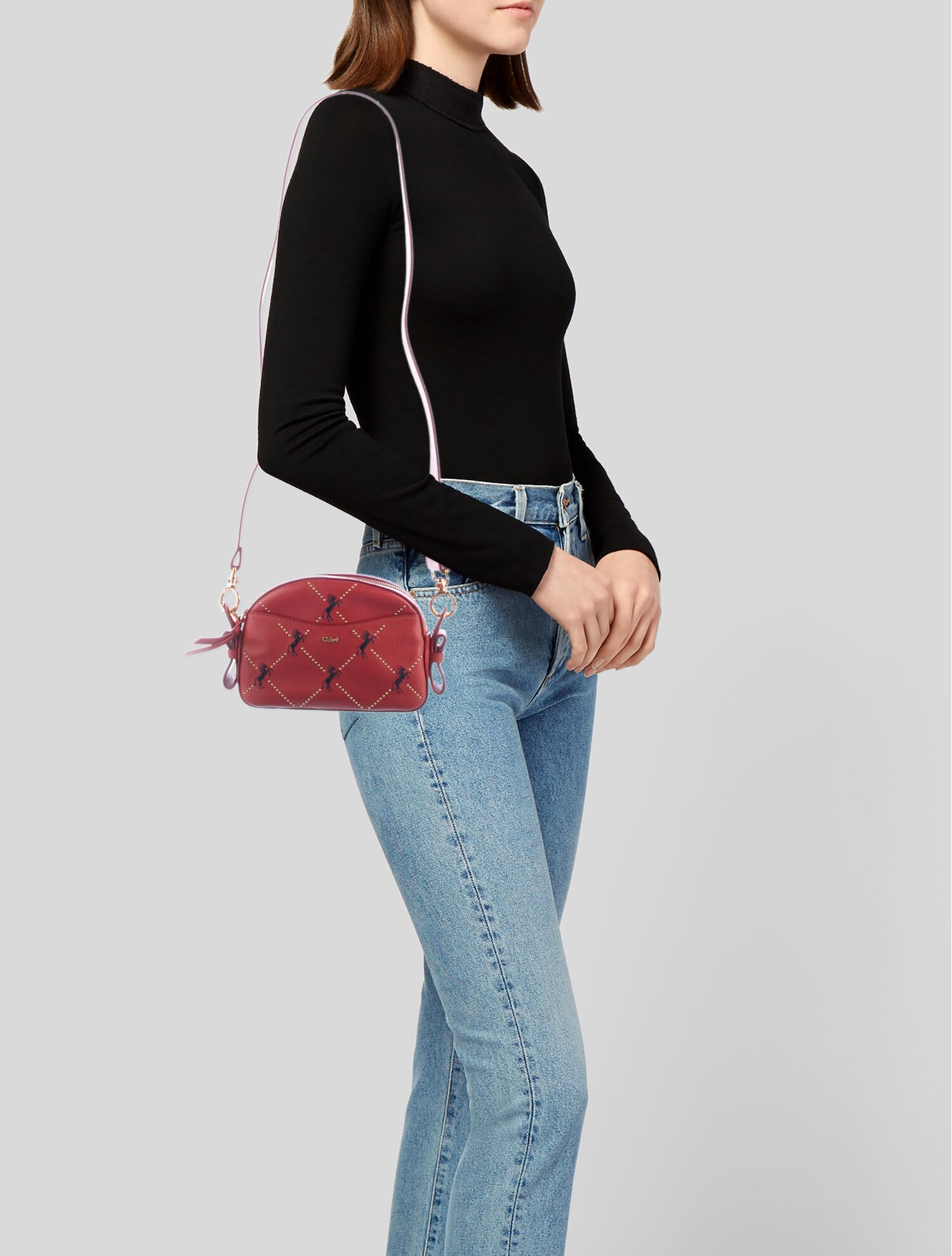 Chloé Mini Signature Crossbody Bag Red Crossbody Bags, Handbags