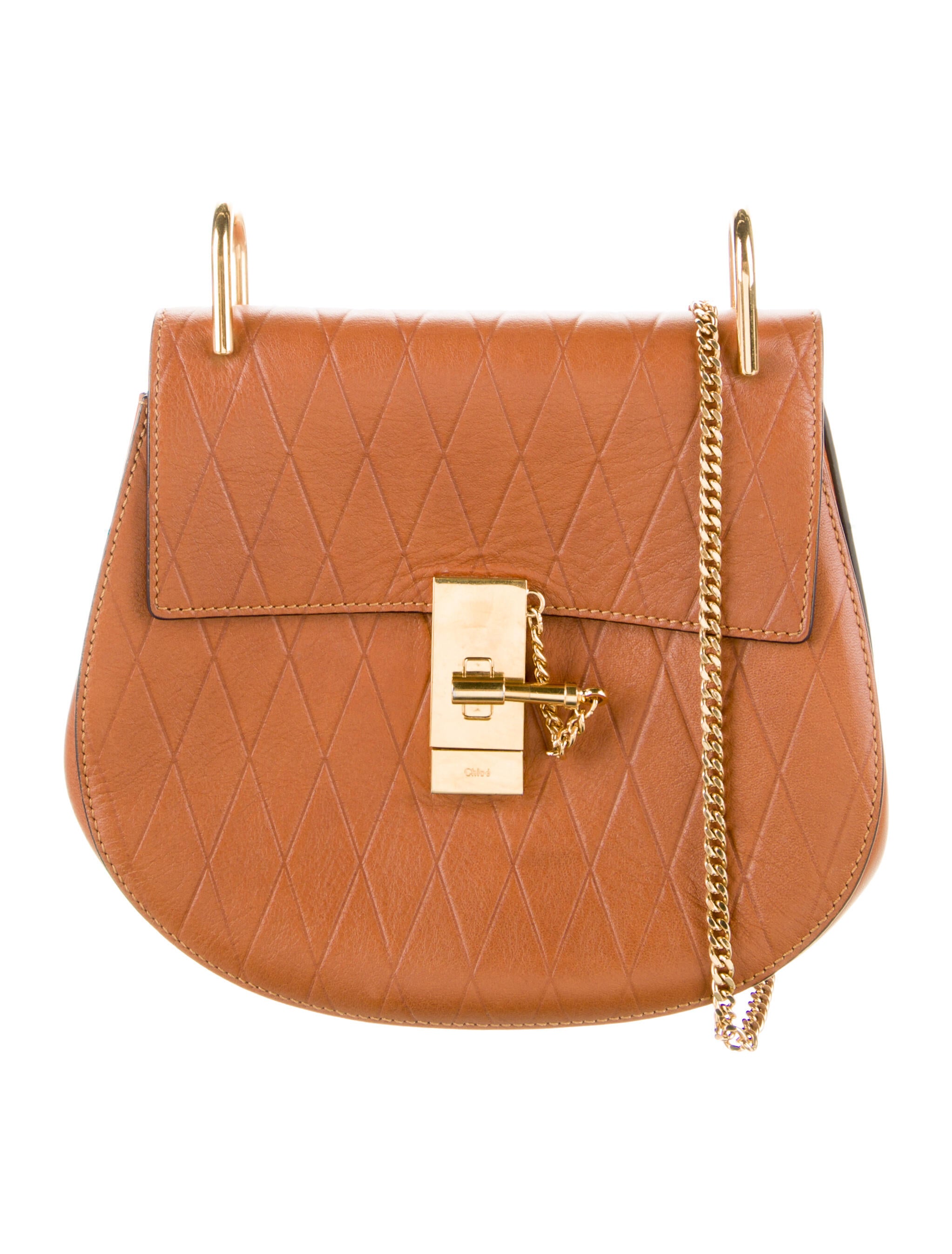 Chloé Drew Leather Crossbody Bag Brown Crossbody Bags, Handbags