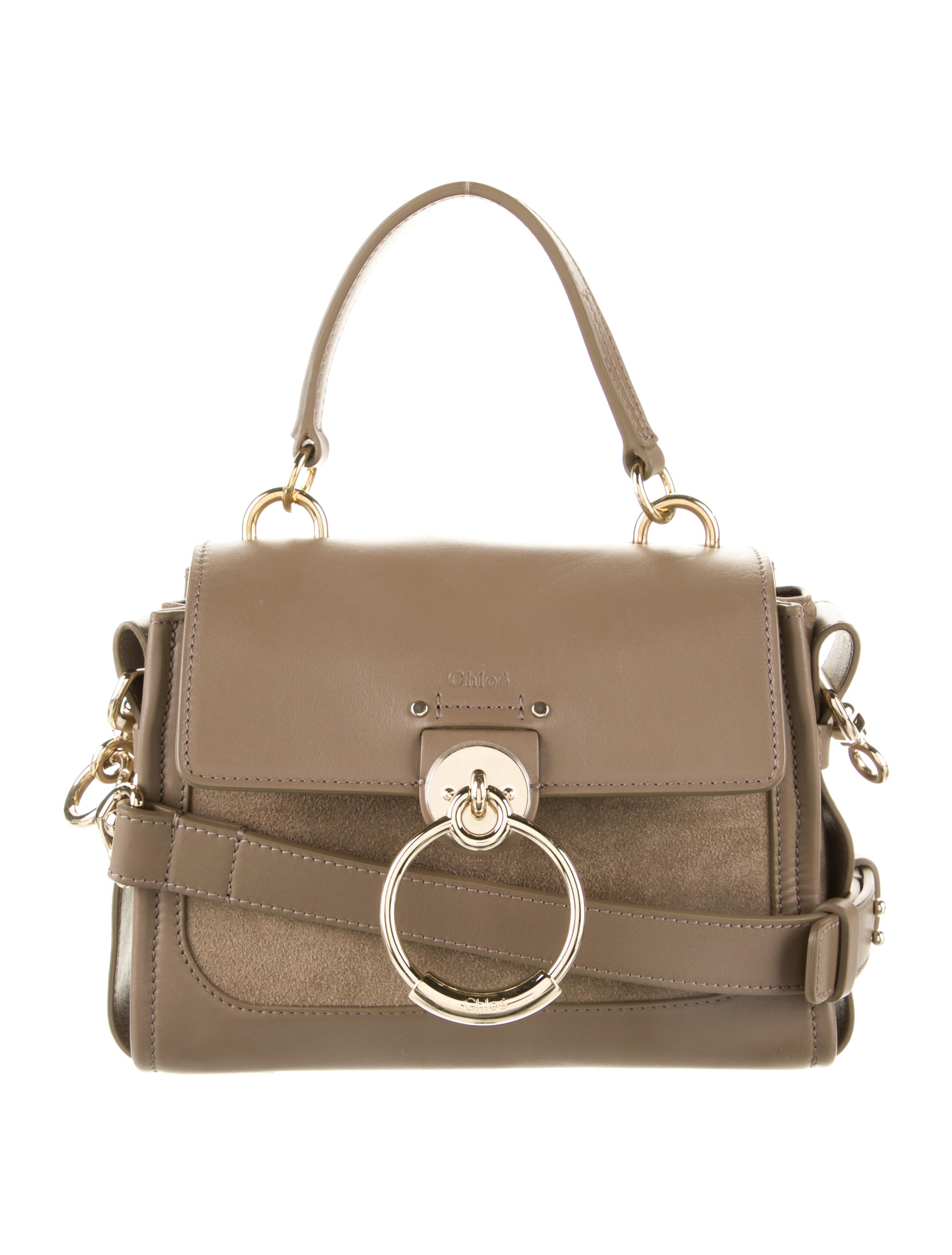 Chloé Leather Tess Crossbody Bag Brown Crossbody Bags, Handbags