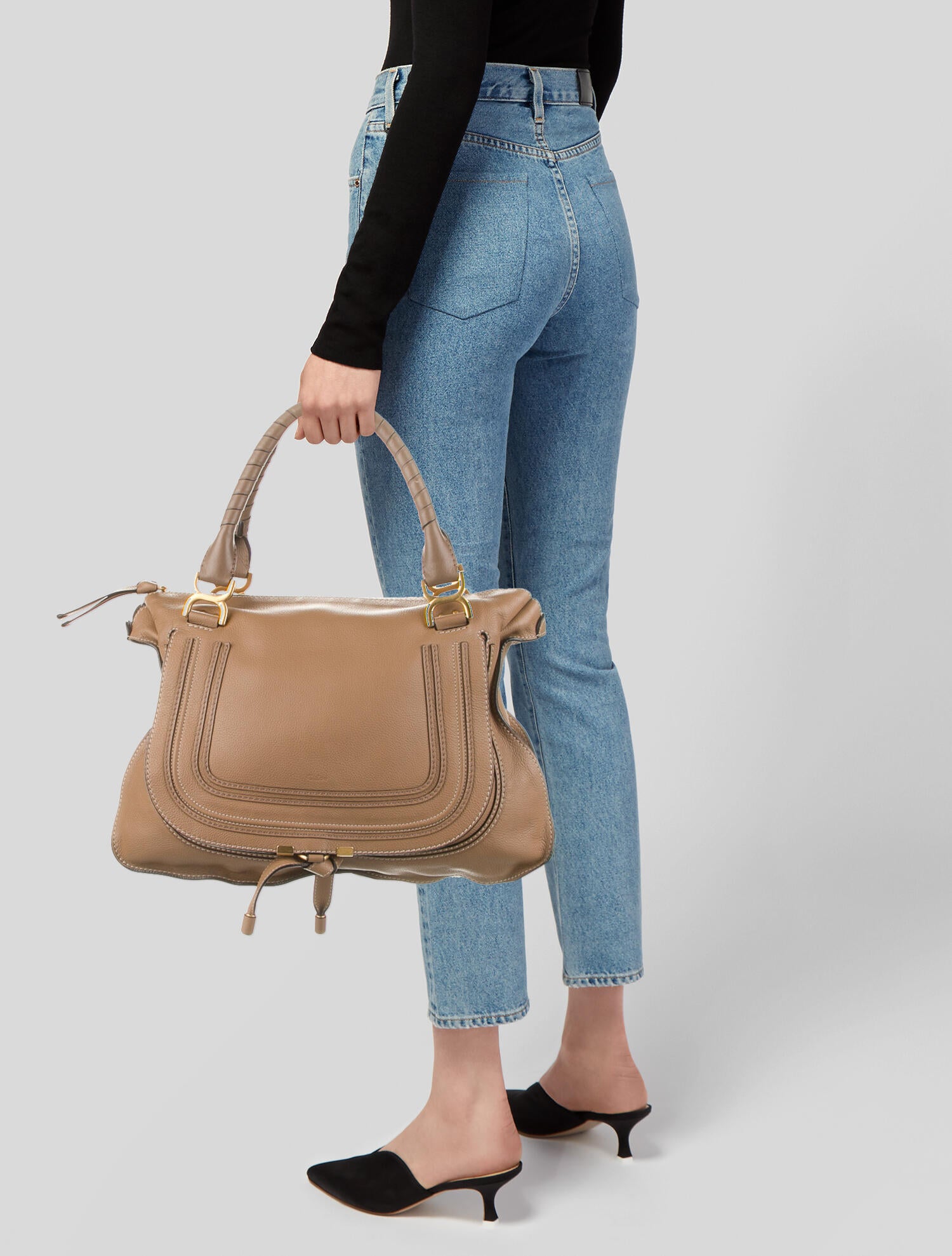 Chloé Medium Marcie Saddle Bag Brown Crossbody Bags, Handbags