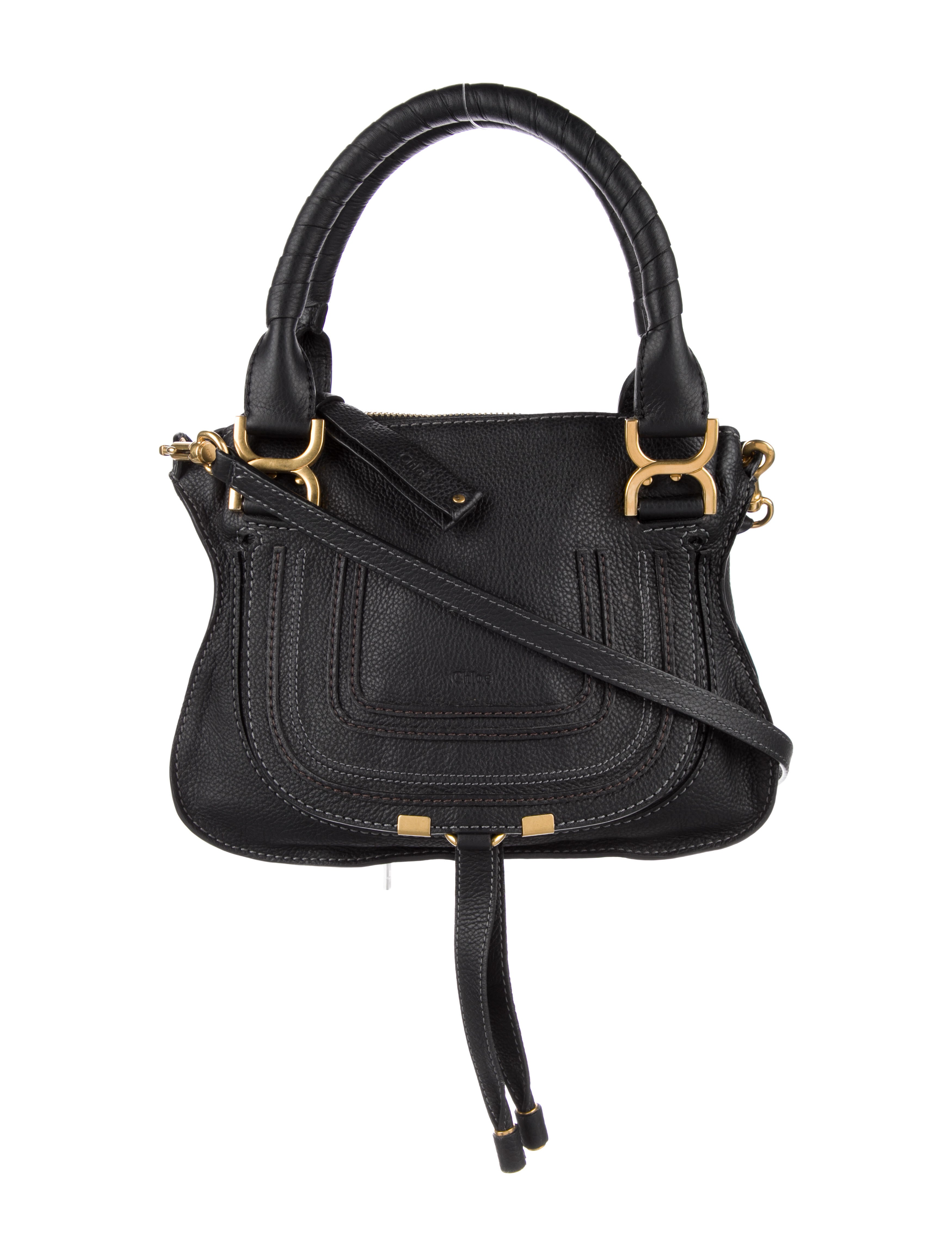 Chloé Small Marcie Bag Black Crossbody Bags, Handbags CHL246932