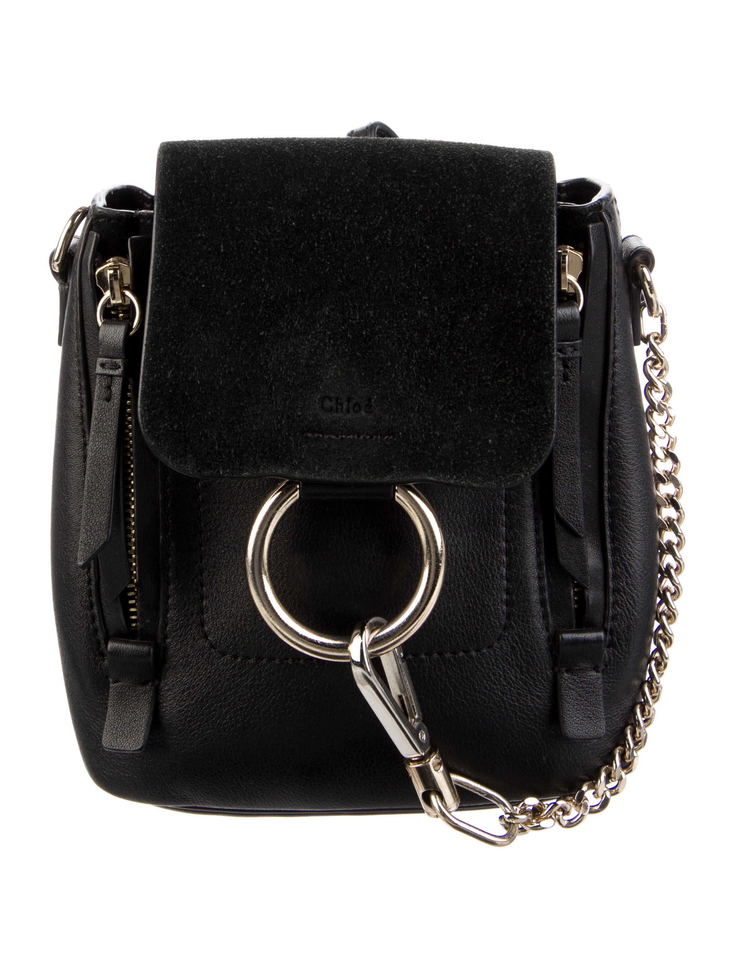 Chloé Leather Faye Backpack Black Backpacks, Handbags CHL223604