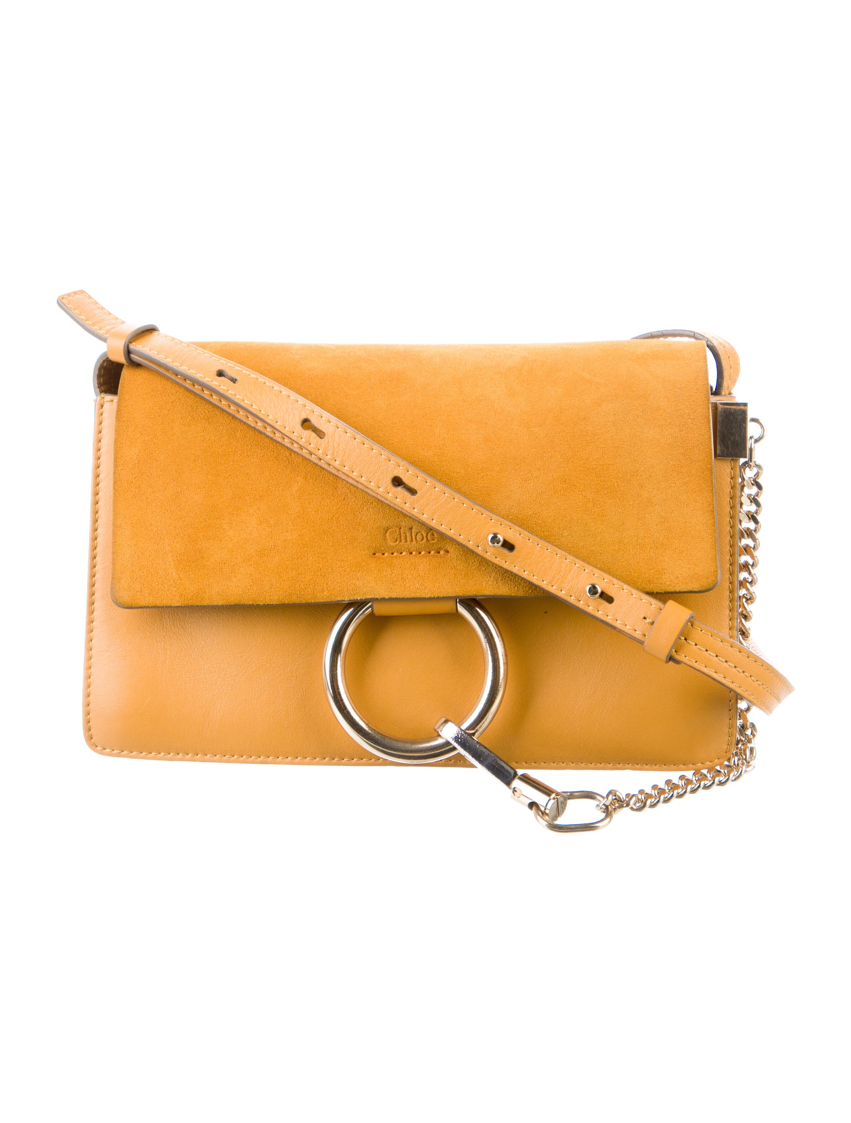 Chloé Small Leather Faye Crossbody bag Orange Crossbody Bags, Handbags CHL248195 The RealReal