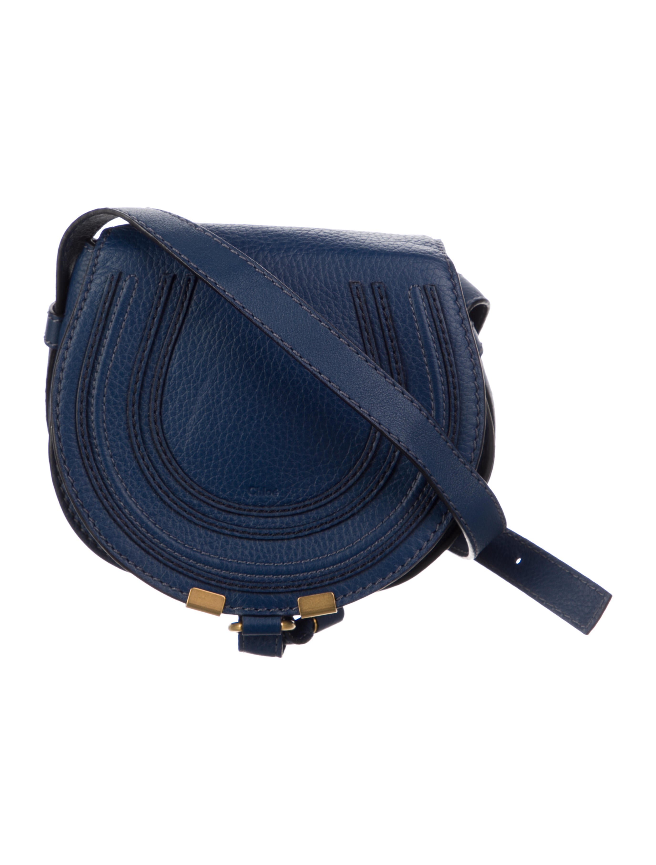 Chloé Leather Marcie Crossbody Bag Blue Crossbody Bags, Handbags CHL248204 The RealReal