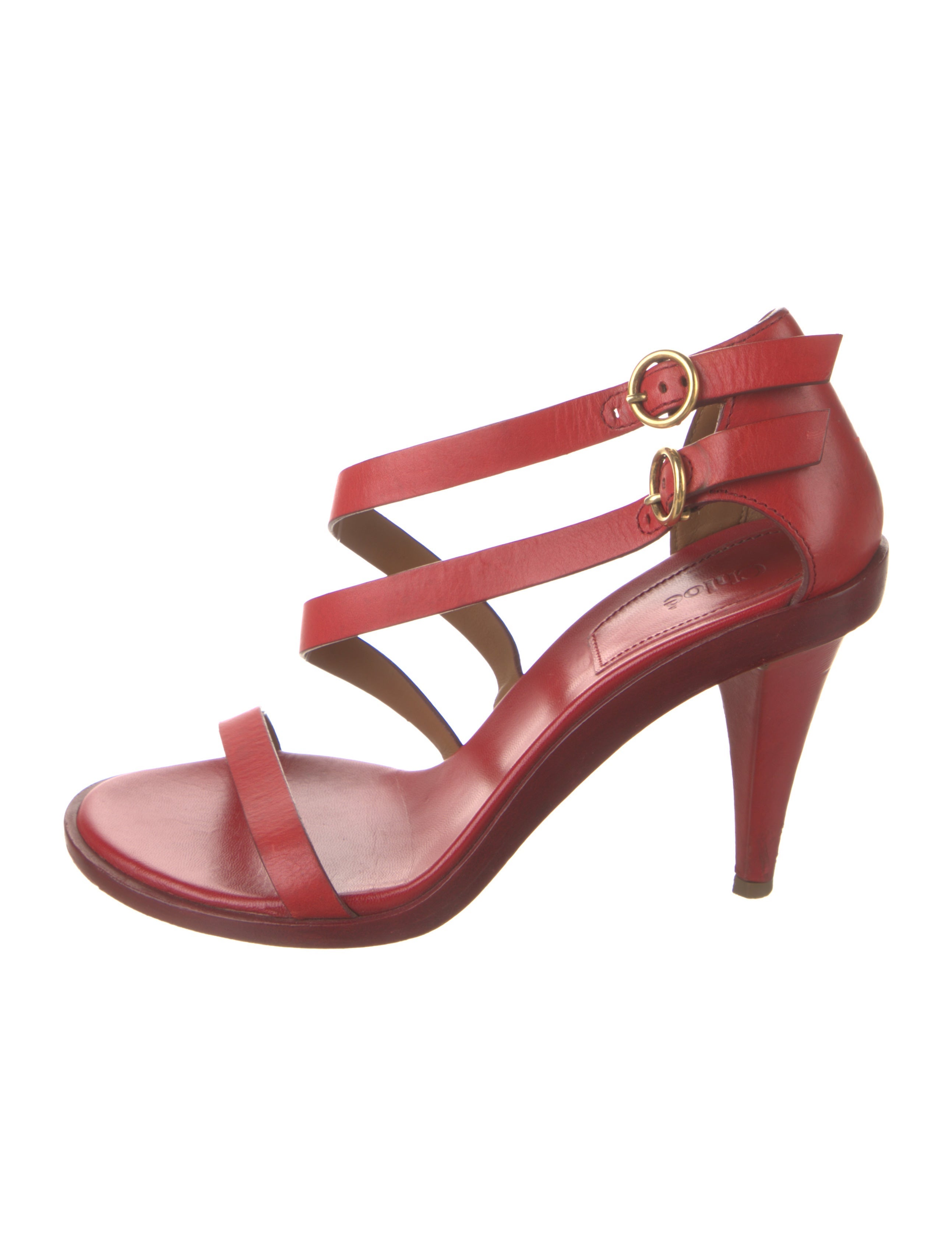 chloe sandals red