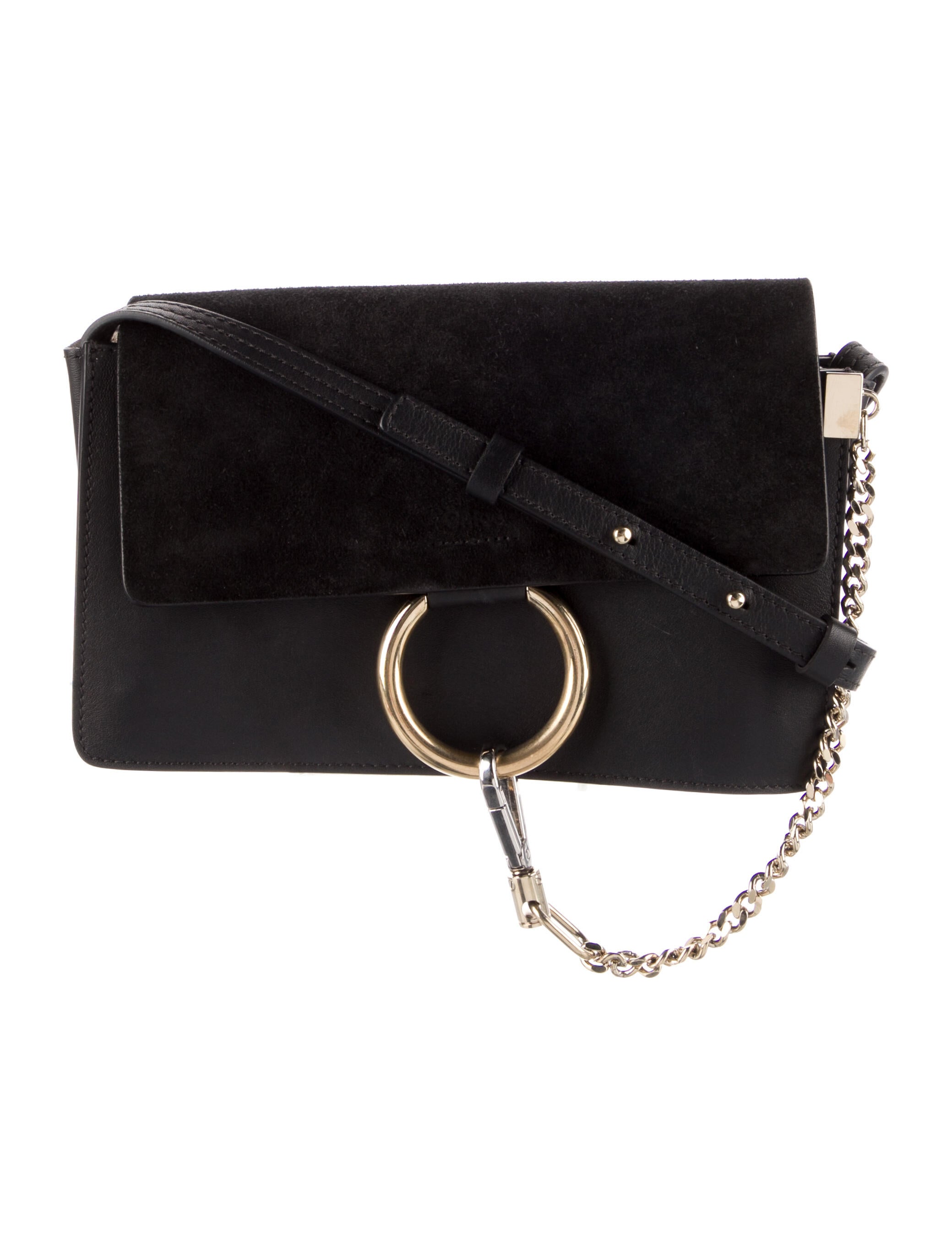 Chloé Suede Crossbody Bag Black Crossbody Bags, Handbags CHL205627