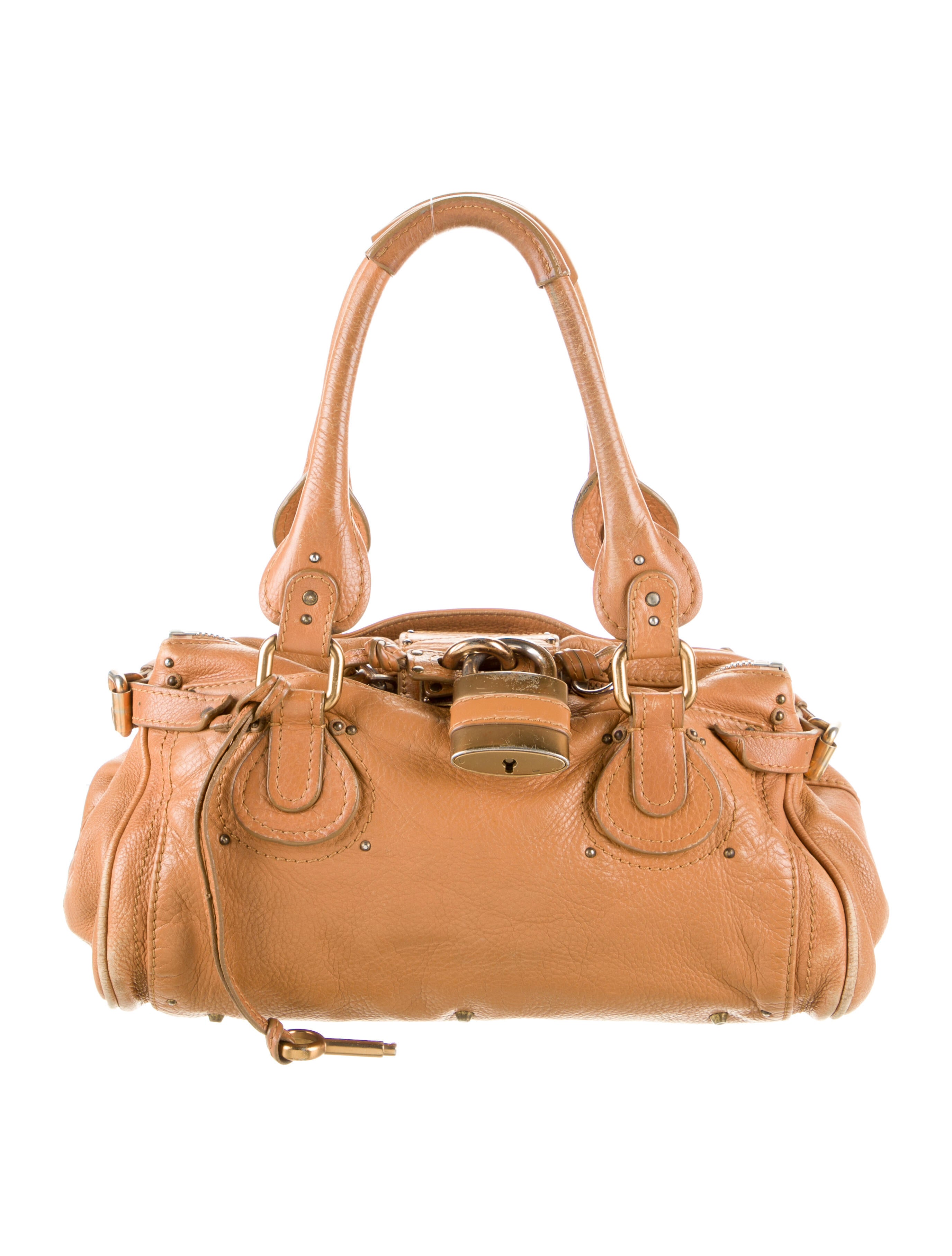 Chloé Solid Leather Handle Bag Brown Handle Bags, Handbags