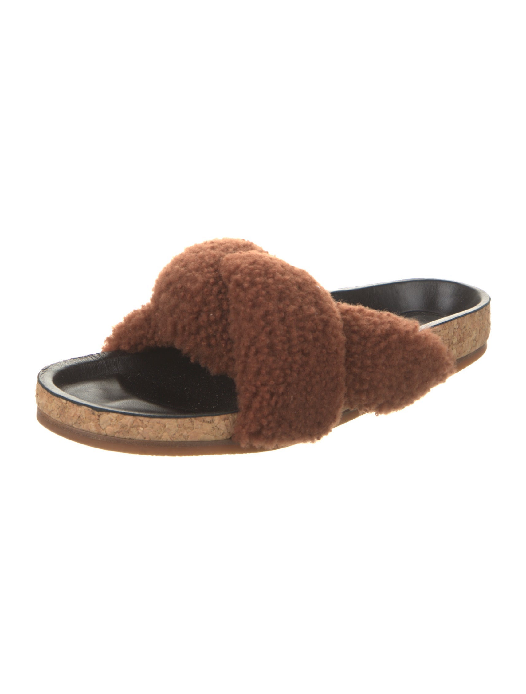 Chloé Faux Fur Slides