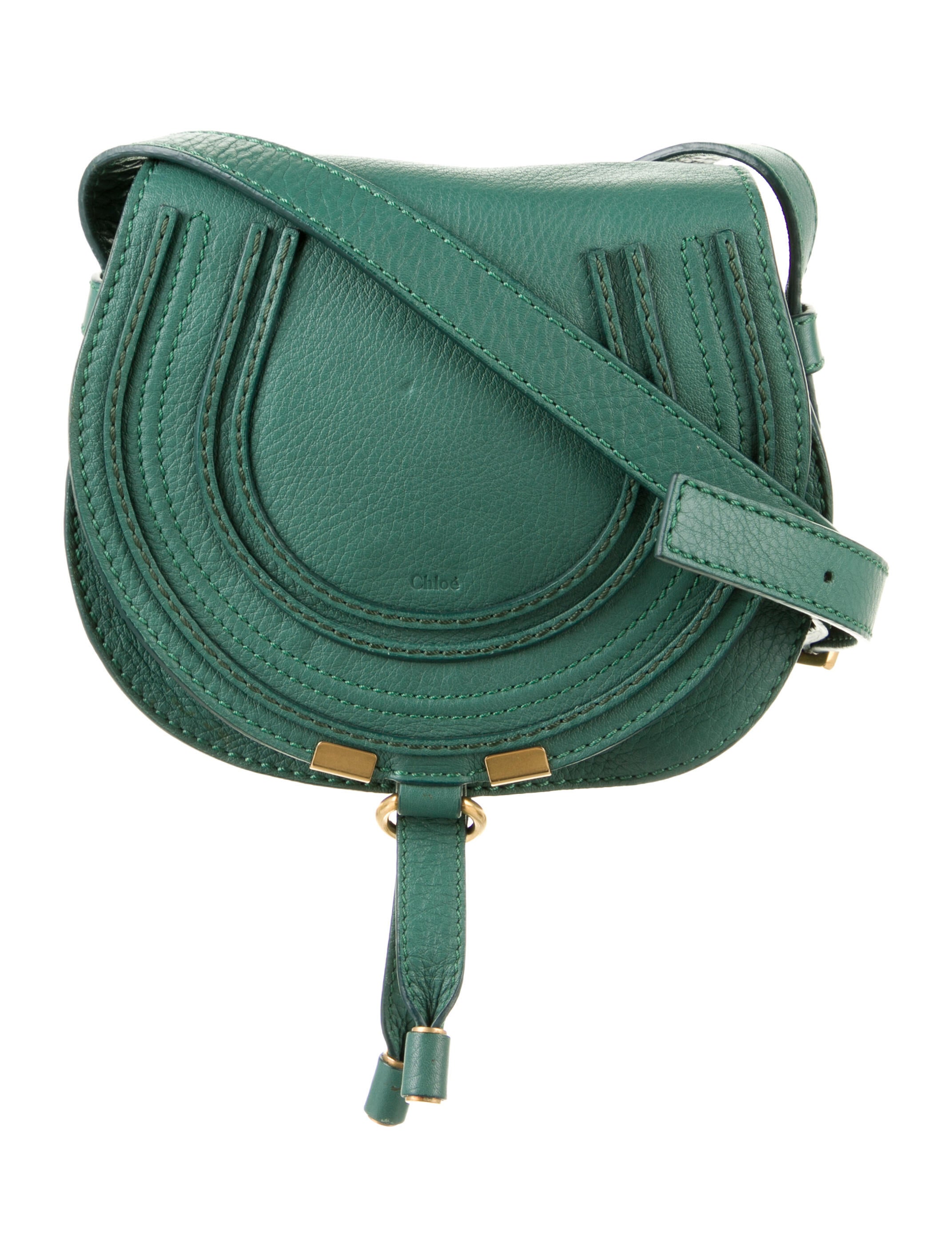 Chloé Leather Tess Crossbody Bag Green Crossbody Bags, Handbags