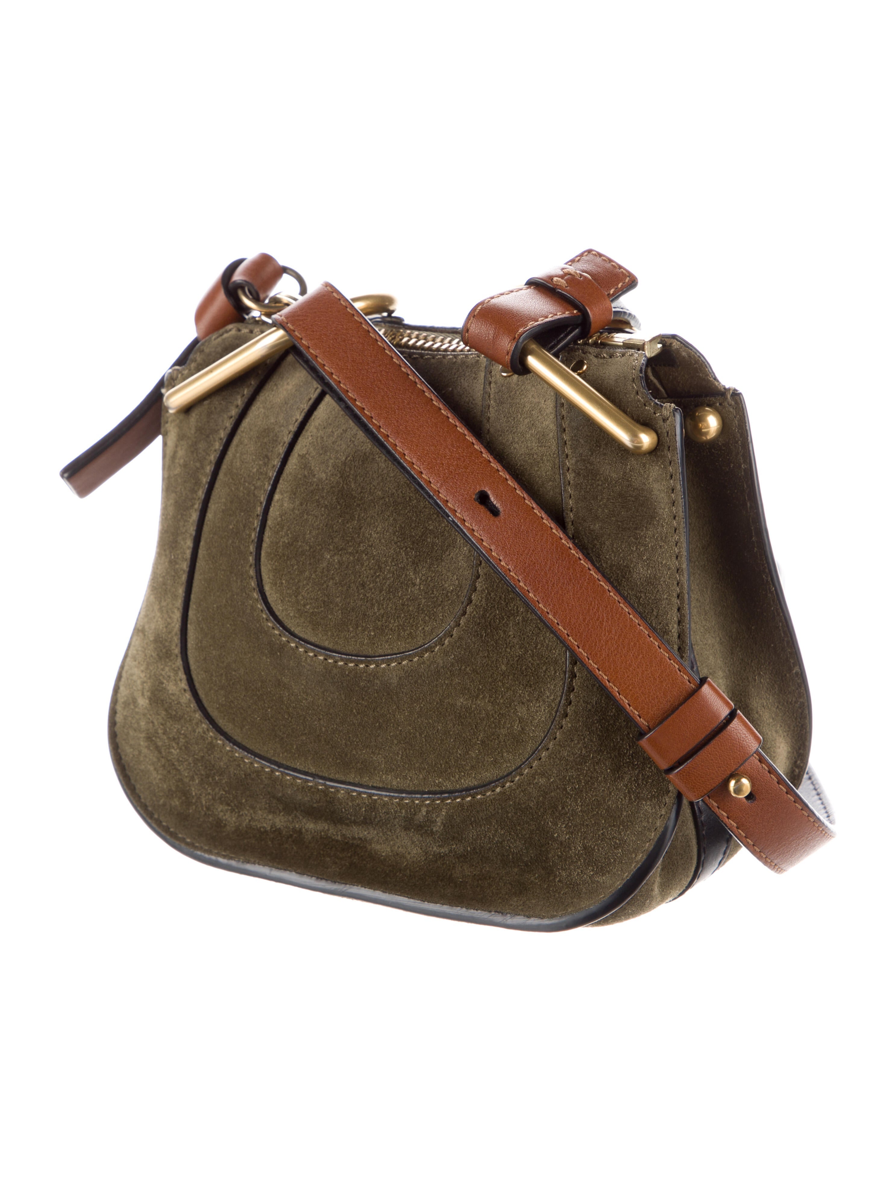 Chloé Hayley Suede Crossbody Bag Green Crossbody Bags, Handbags CHL253579 The RealReal