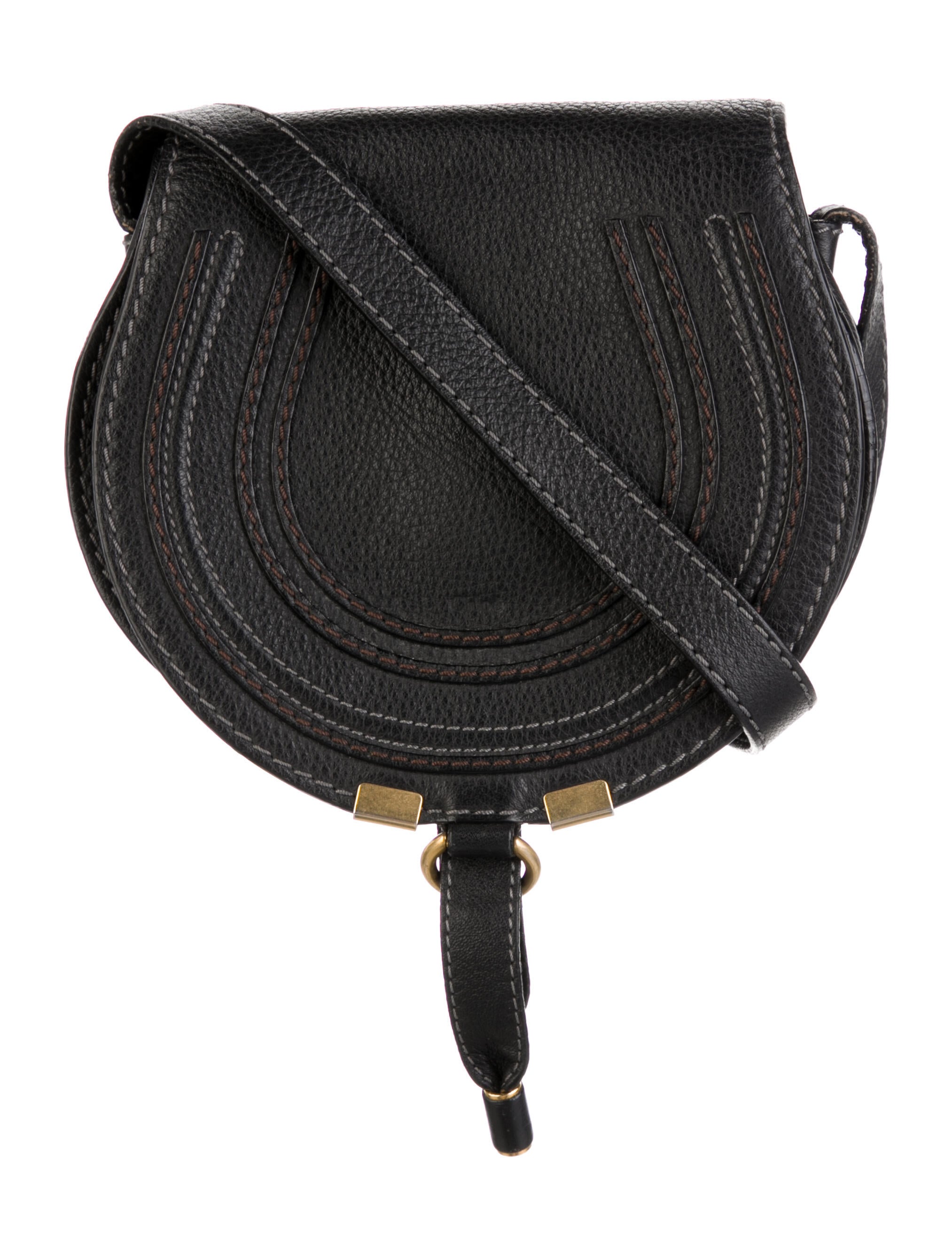 Chloé Leather Marcie Crossbody Bag Black Crossbody Bags, Handbags