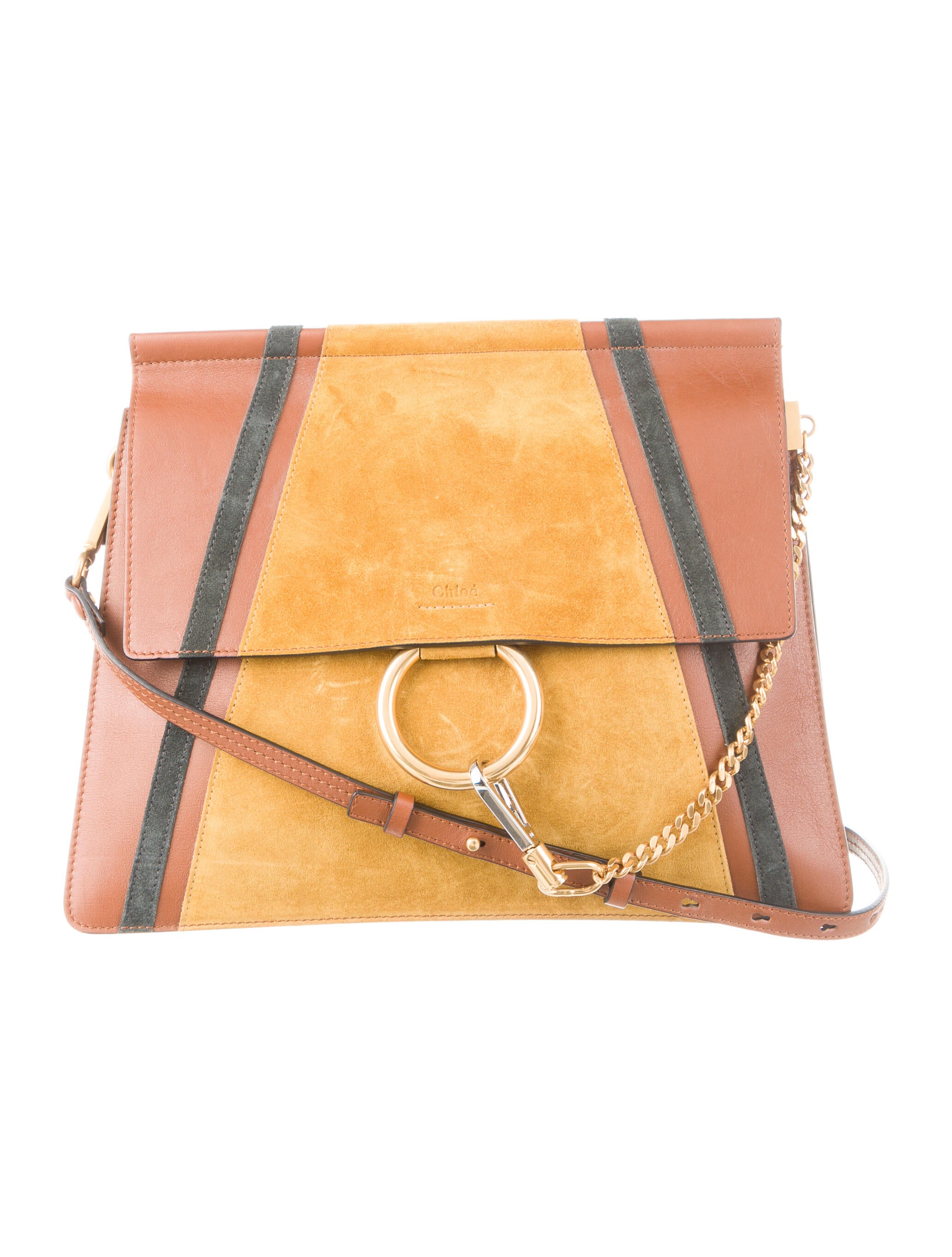 Chloé Leather Faye Shoulder Bag Brown Shoulder Bags, Handbags