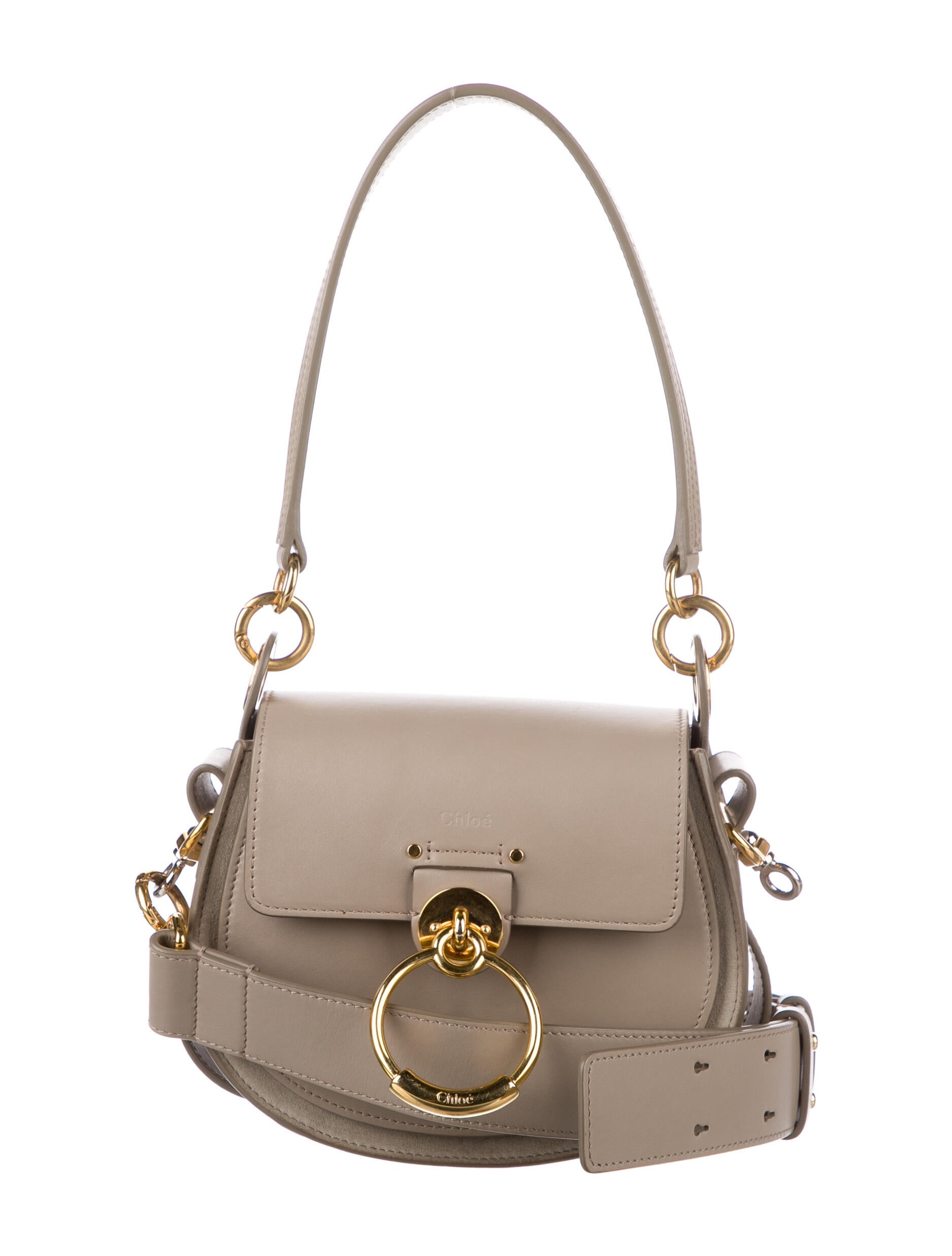 Chloé Leather Tess Crossbody Bag Brown Crossbody Bags, Handbags