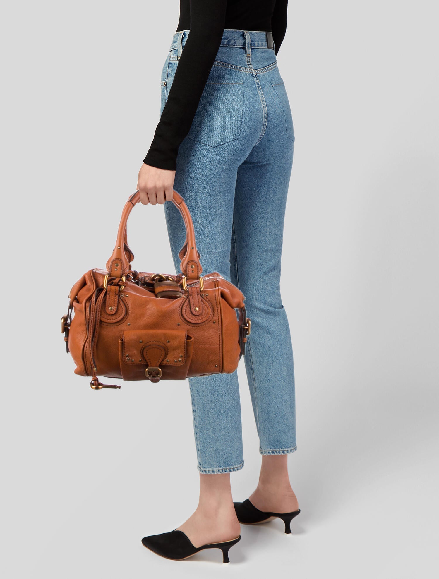 Chloé Leather Paddington Shoulder Bag Brown Shoulder Bags, Handbags