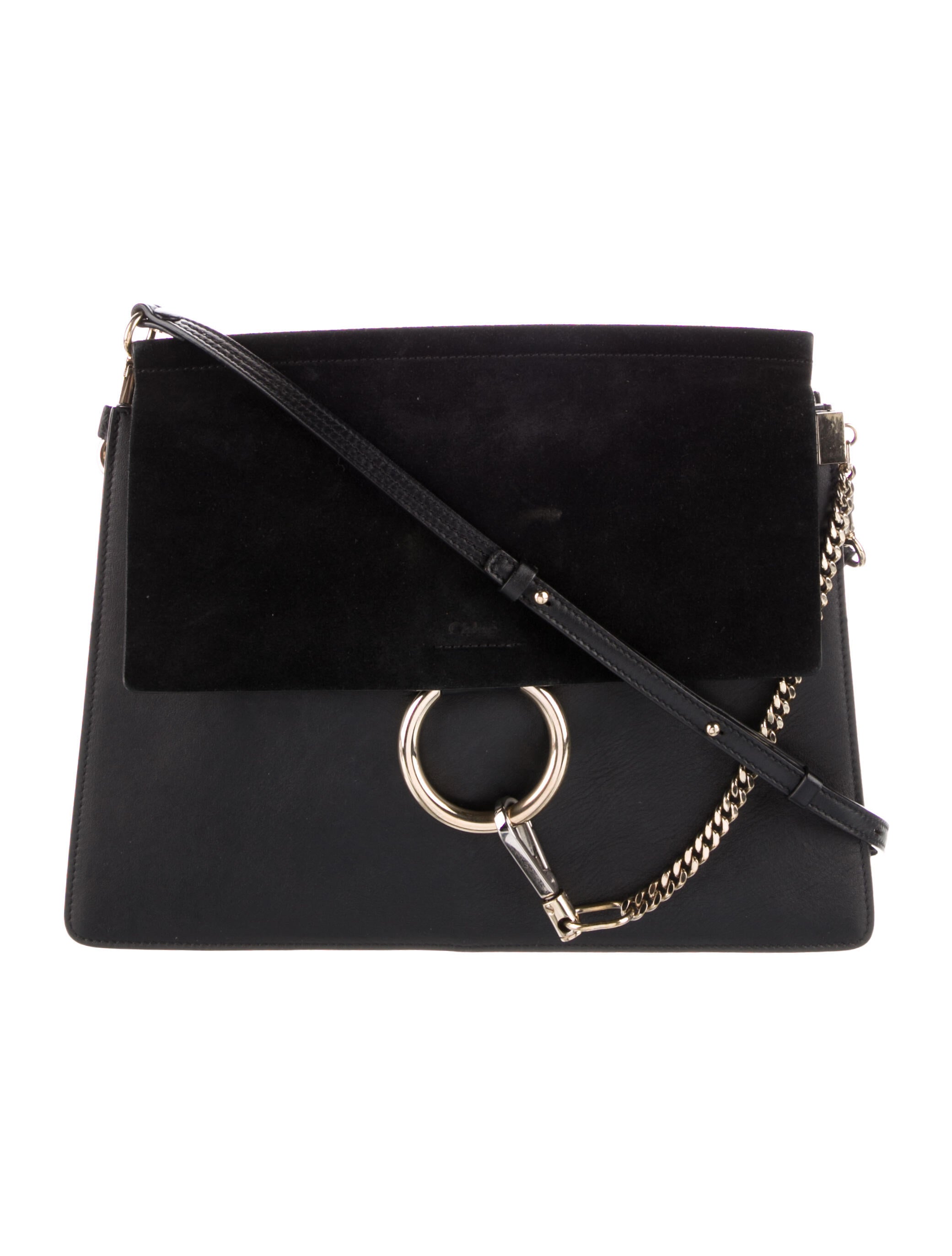 Chloé Medium Faye Leather Shoulder Bag Green Shoulder Bags, Handbags