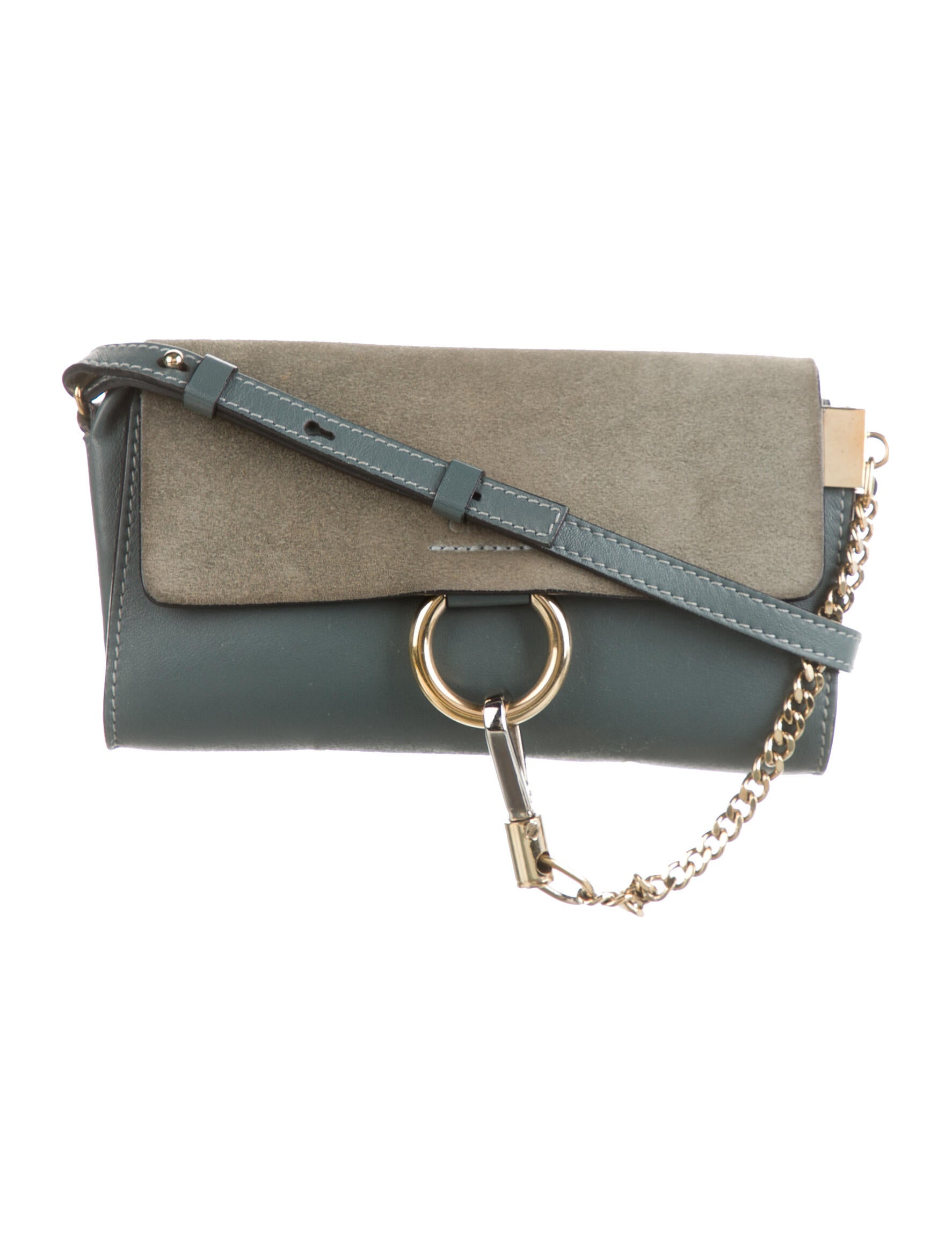 Chloé Leather Faye Crossbody Bag Green Crossbody Bags, Handbags