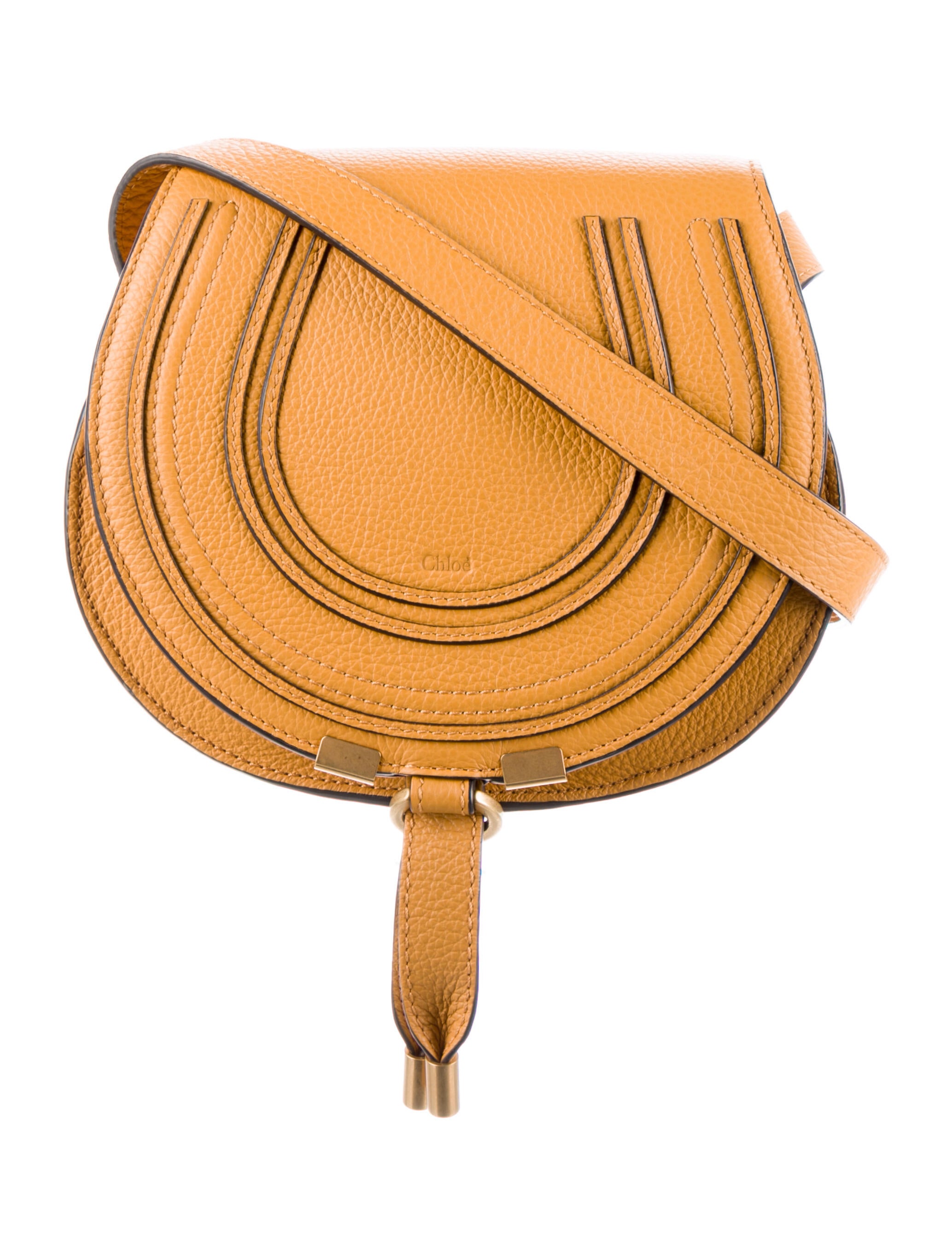 Chloé Small Marcie Crossbody Yellow Crossbody Bags, Handbags