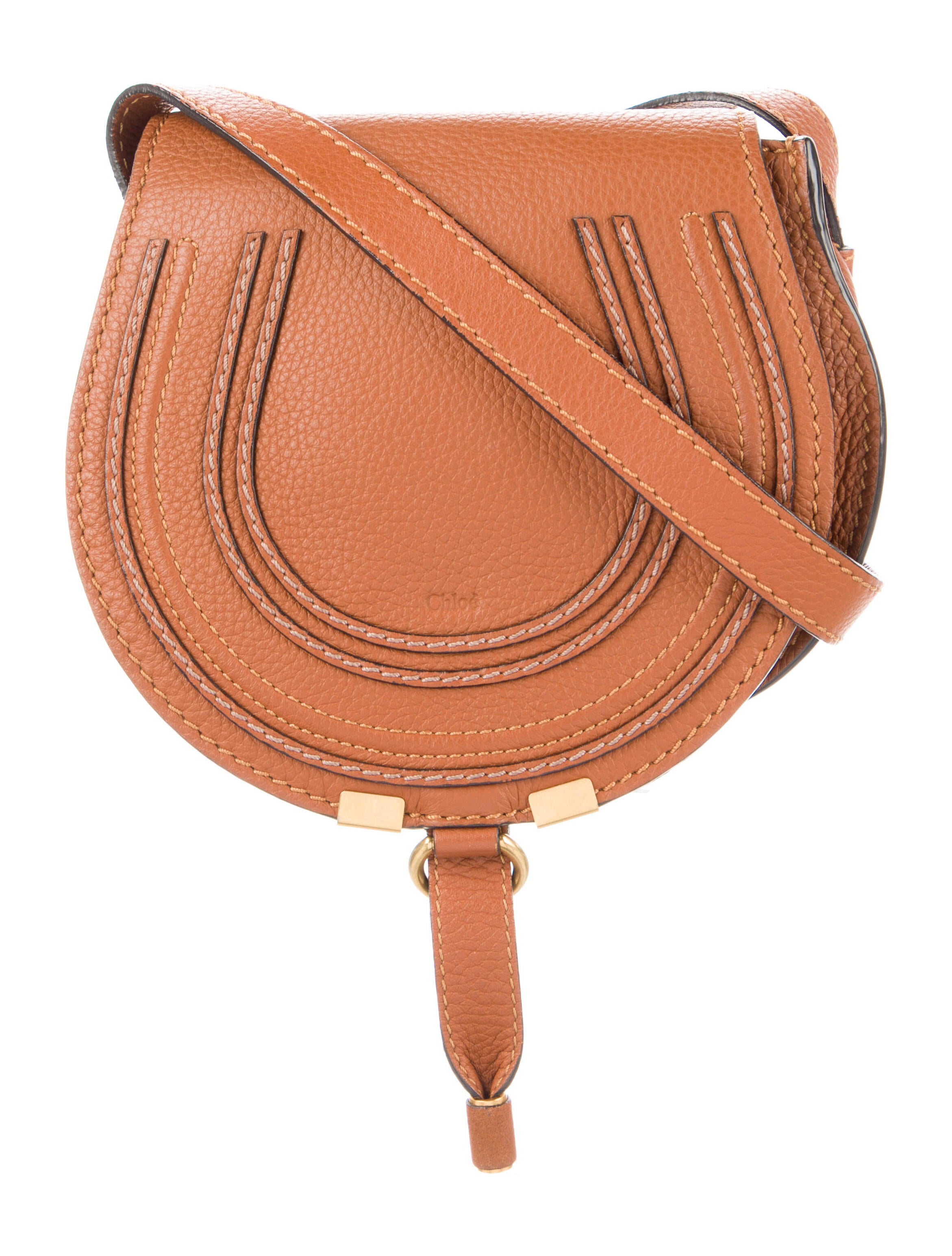 Chloé Leather Marcie Crossbody Bag Brown Crossbody Bags, Handbags