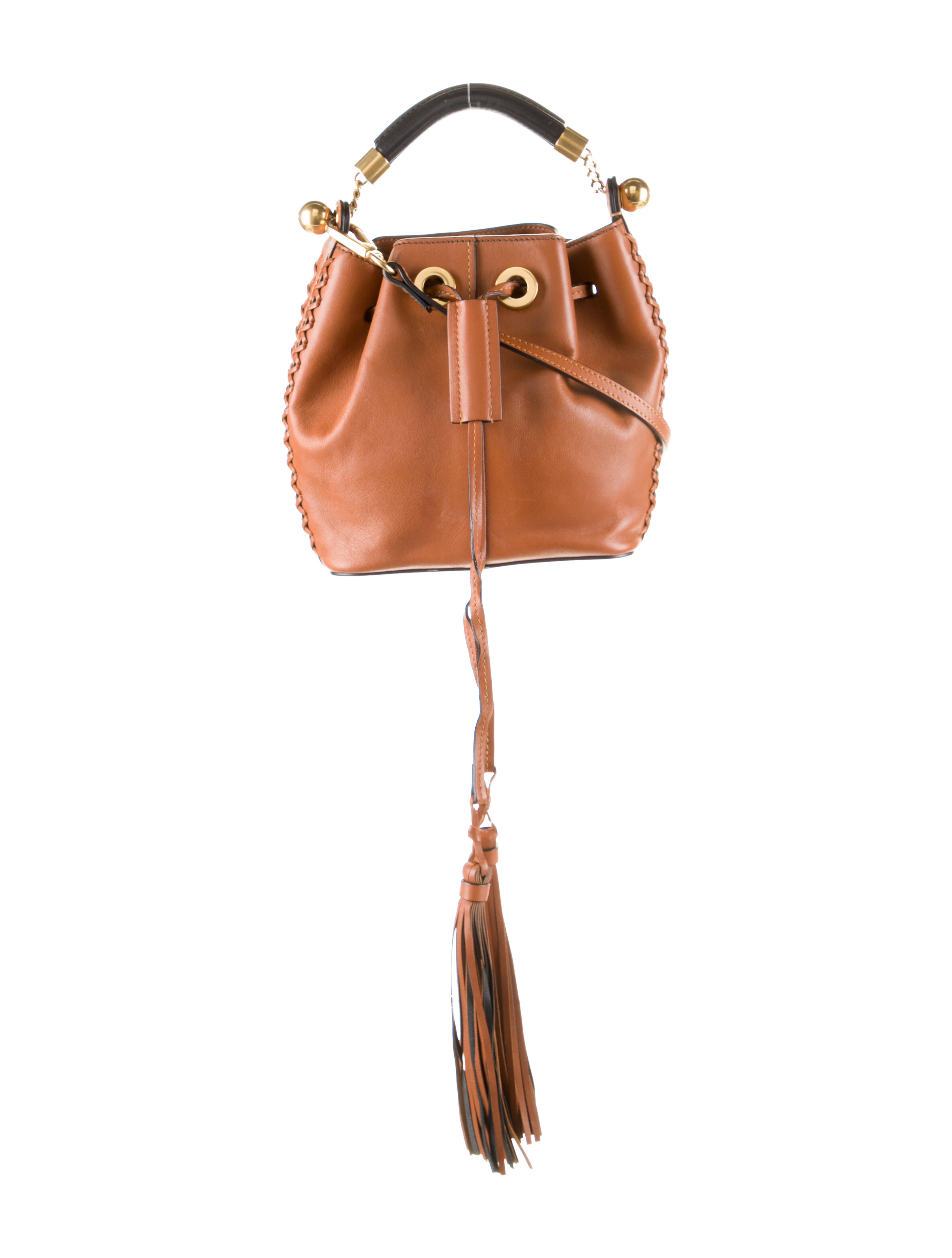 Chloé Leather Bucket Bag Brown Bucket Bags, Handbags CHL260922