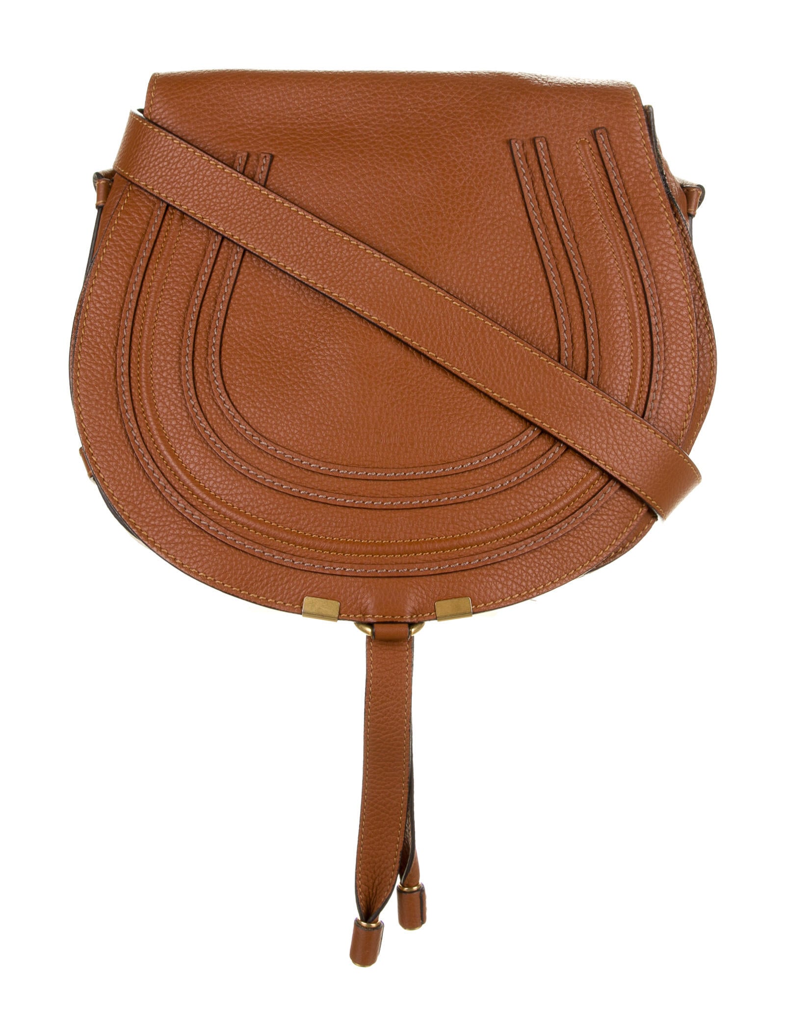 Chloé Leather Marcie Crossbody Bag Brown Crossbody Bags, Handbags CHL261433 The RealReal
